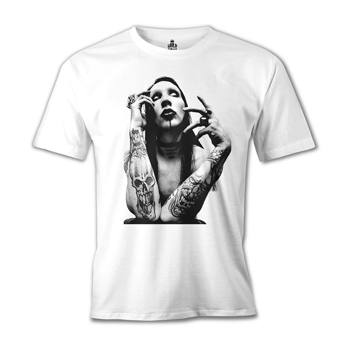 Marilyn Manson Beyaz Erkek Tshirt