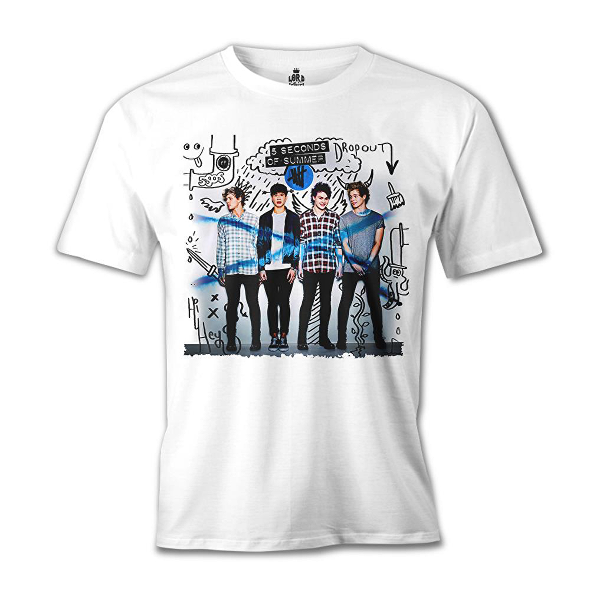 5 Seconds of Summer Beyaz Erkek Tshirt