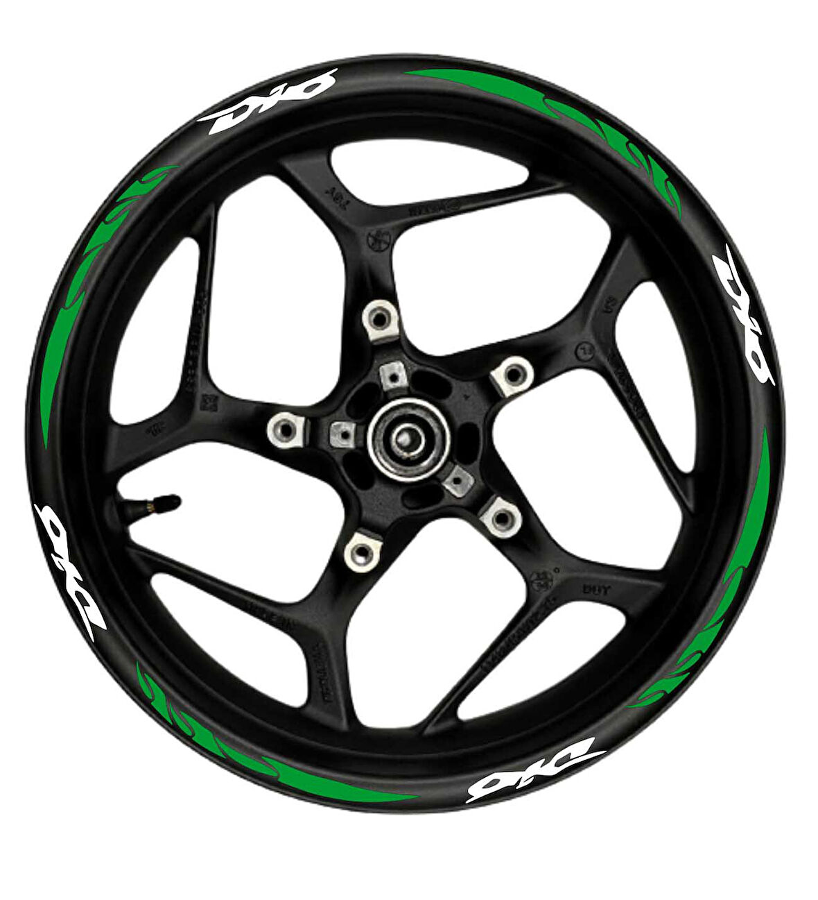 mixgiftzDio Beyaz yazılı  yeşil reflektif pençe şeritli