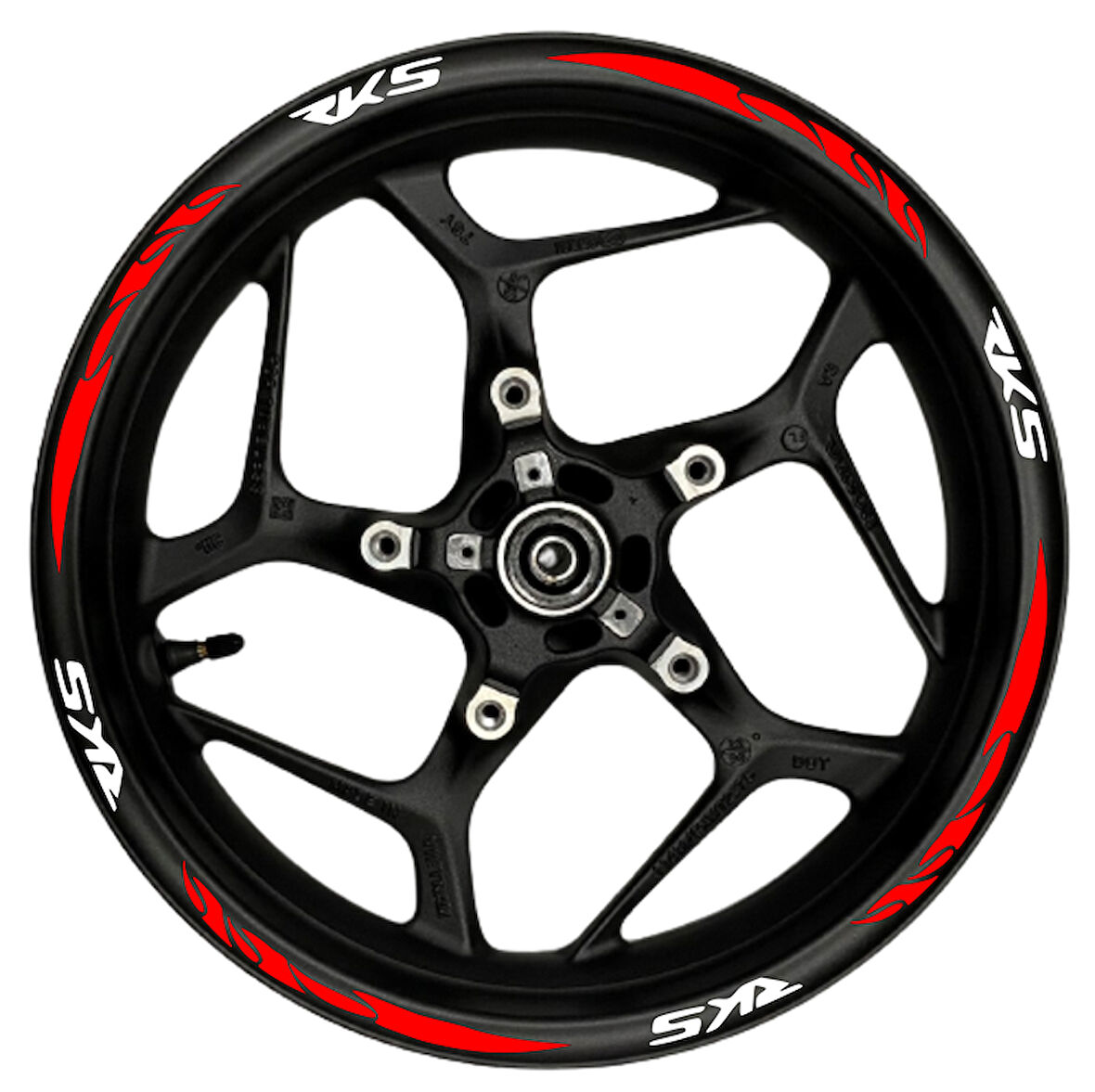 mixgiftzRKS Beyaz yazılı  kırmızı pençe şeritli