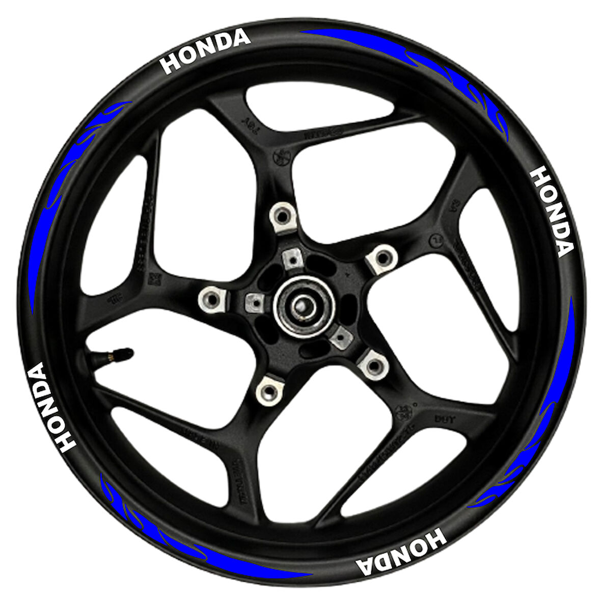 mixgiftzHONDA Beyaz yazılı  mavi reflektif pençe şeritli