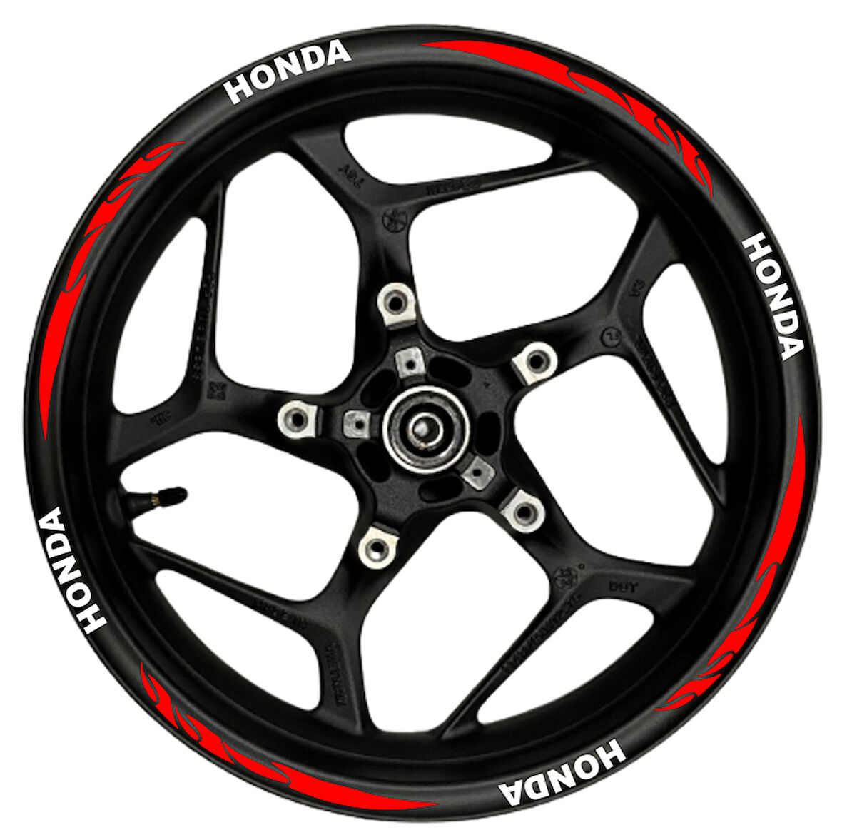 mixgiftzHONDA Beyaz yazılı  kırmızı pençe şeritli