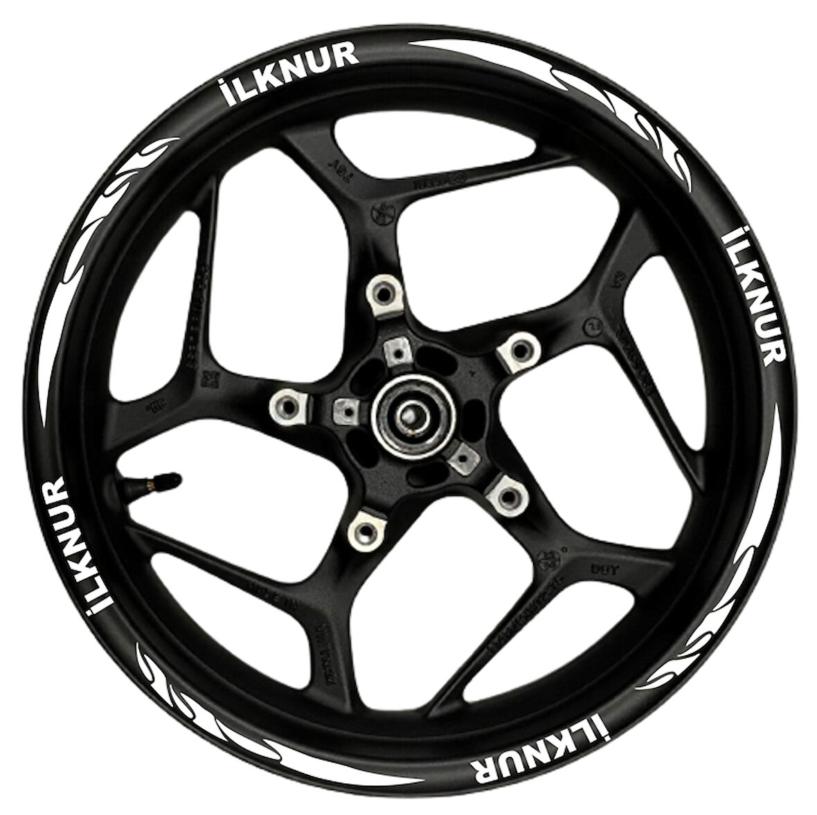 mixgiftzÖzel isim Beyaz yazılı  beyaz pençe şeritli