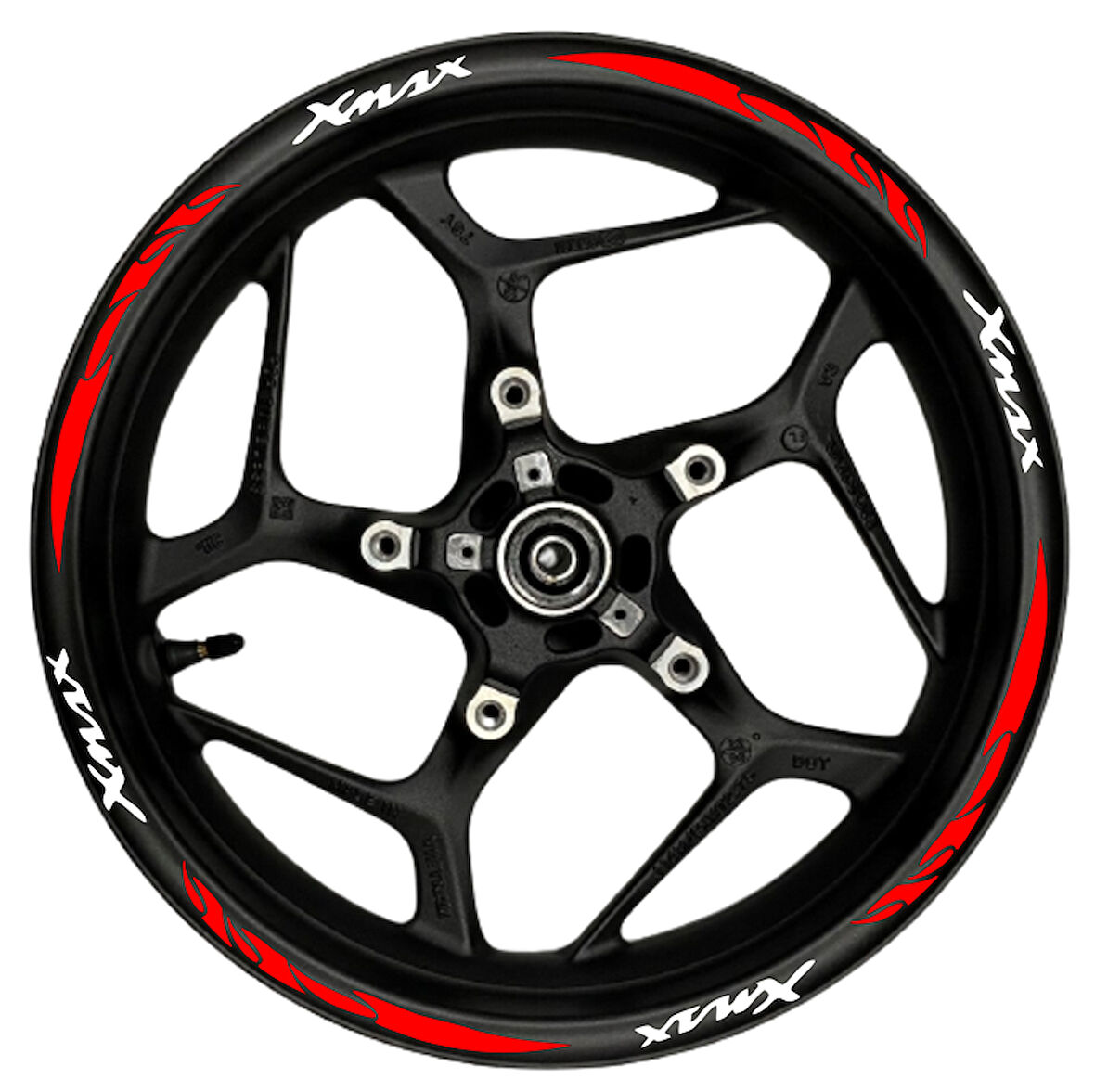 mixgiftzXmax Beyaz yazılı  kırmızıpençe şeritli