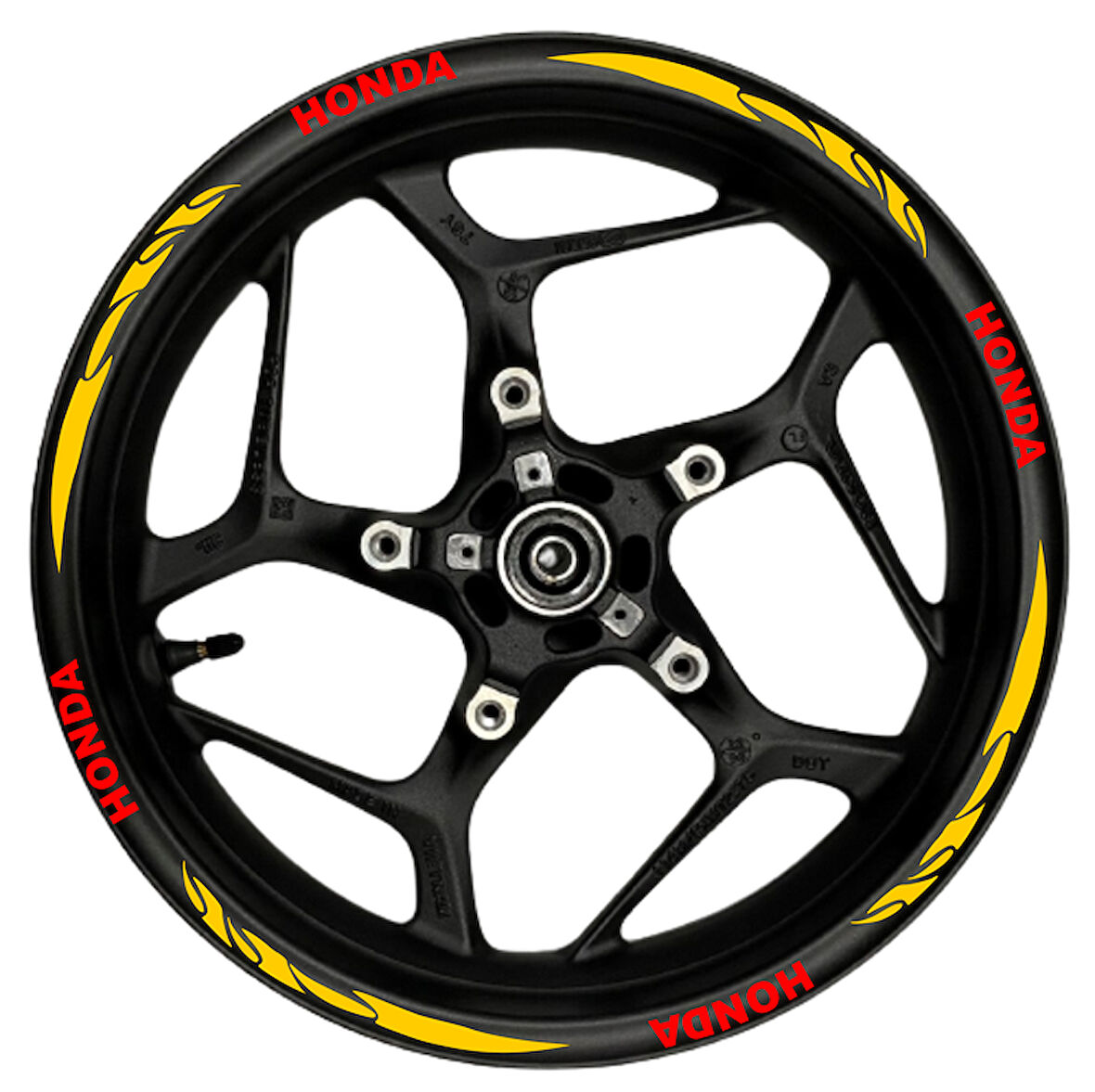 mixgiftzHonda kırmızı yazılı  turuncu reflektif pençe şeritli