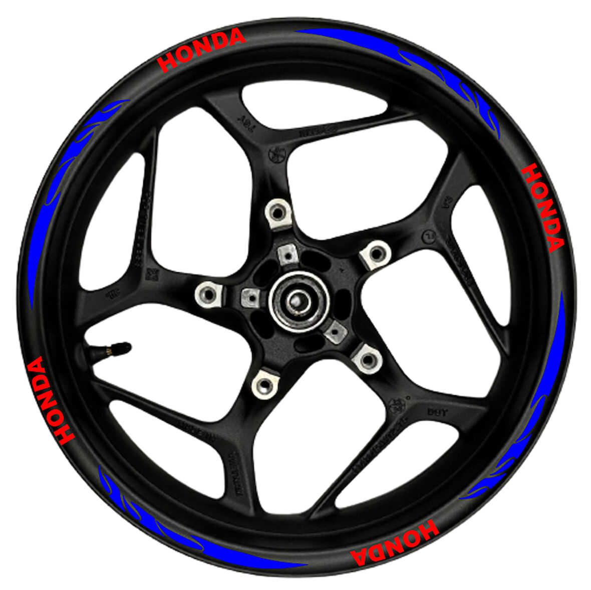 mixgiftzHonda kırmızı yazılı  mavi reflektif pençe şeritli