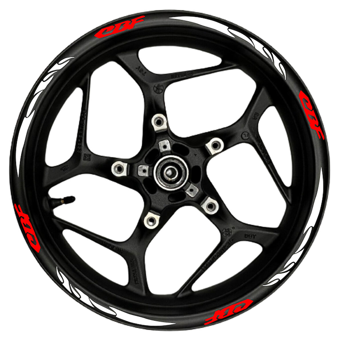 mixgiftzCBF kırmızı yazılı  beyaz pençe şeritli