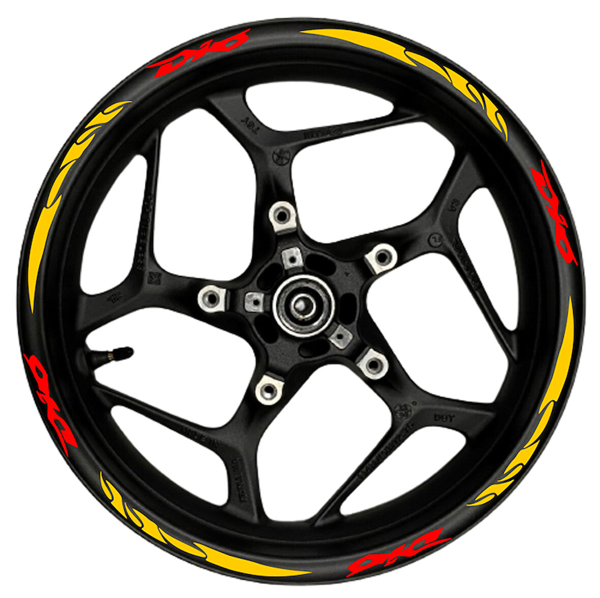 mixgiftzDİO kırmızı yazılı  turuncu reflektif pençe şeritli