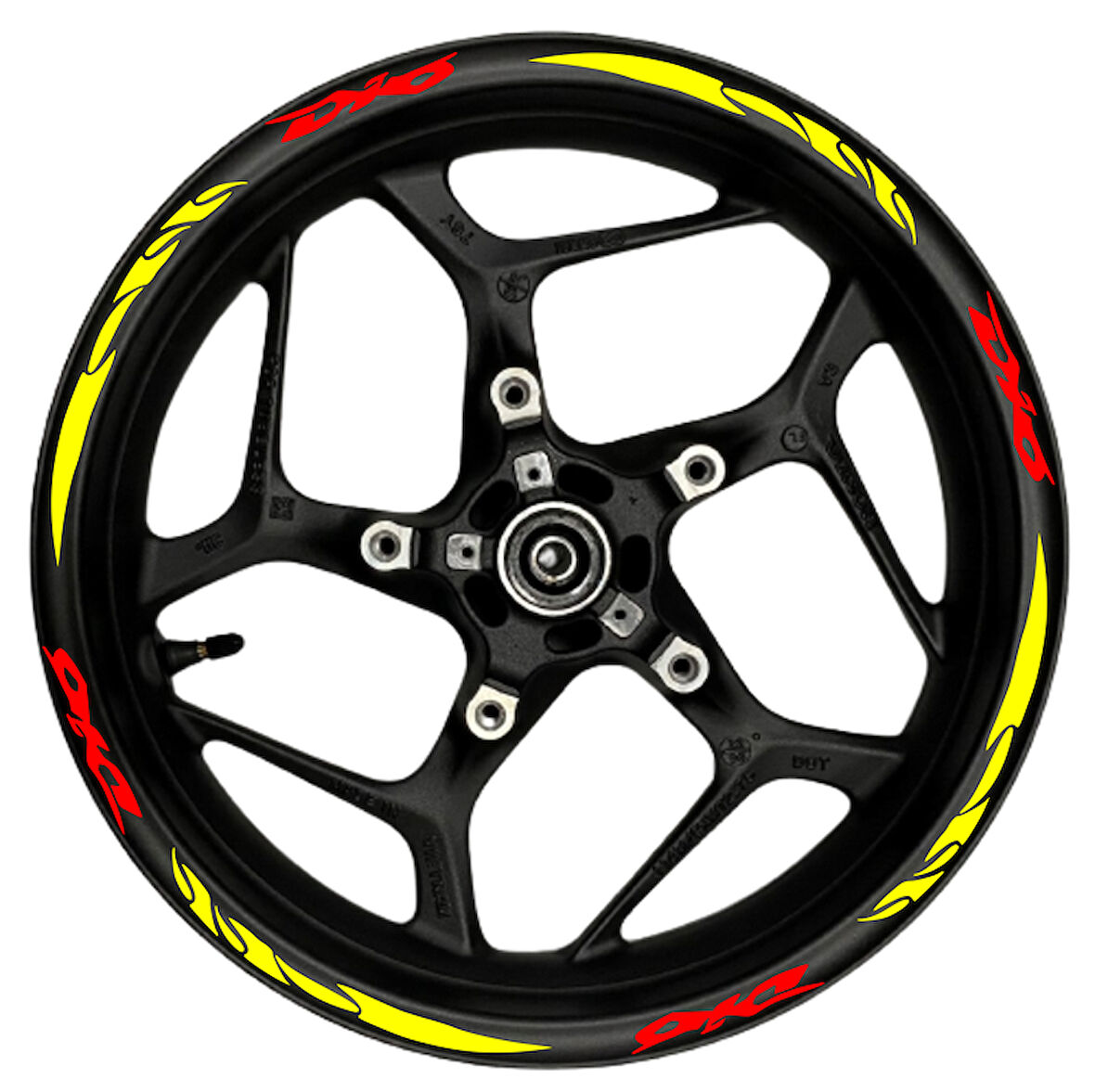 mixgiftzDİO kırmızı yazılı  sarı pençe şeritli