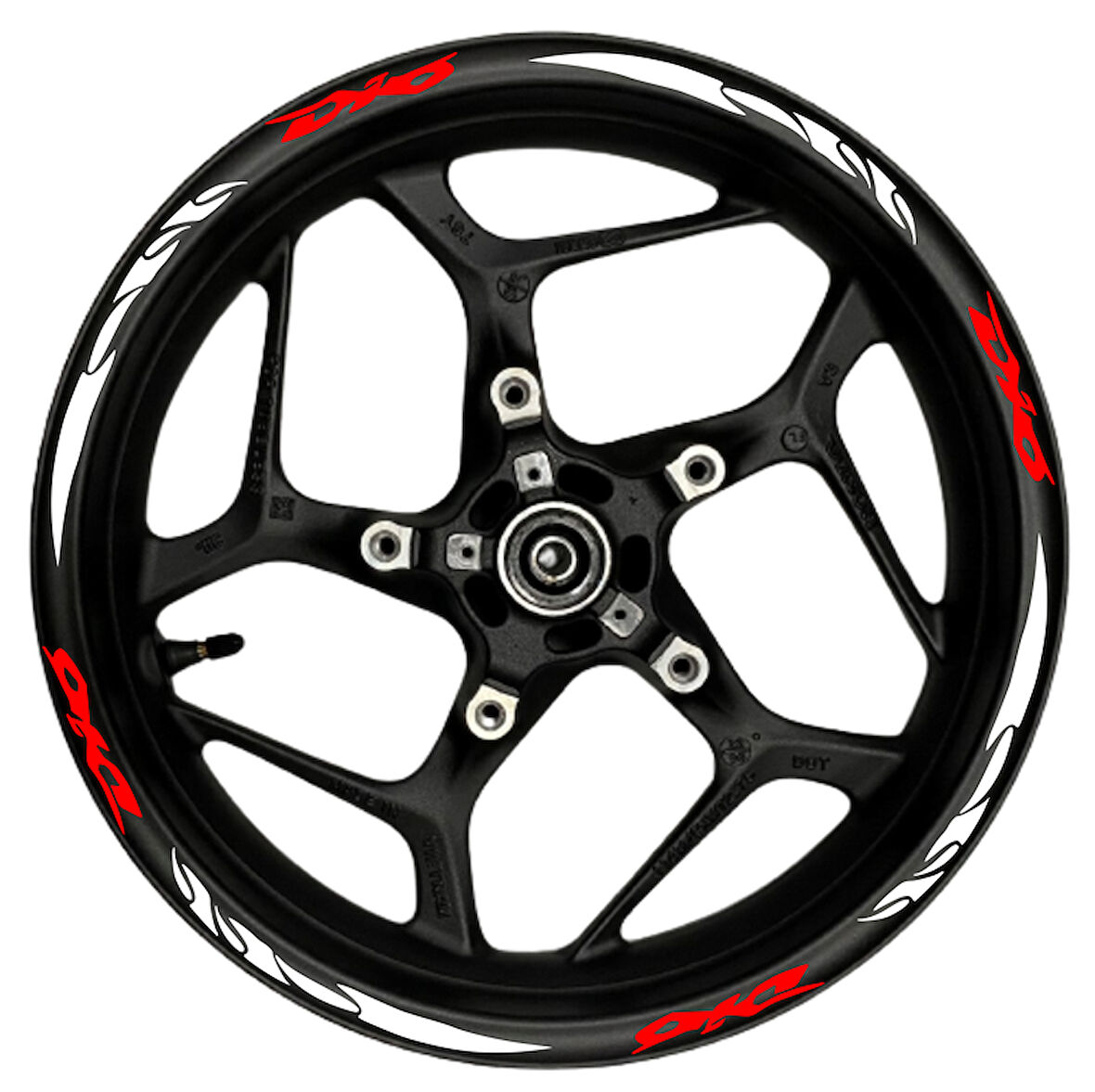 mixgiftzDİO kırmızı yazılı  beyaz pençe şeritli