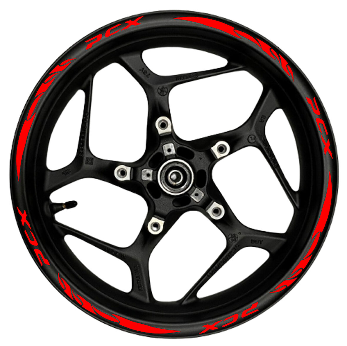 mixgiftzPCX kırmızı yazılı  kırmızı pençe şeritli