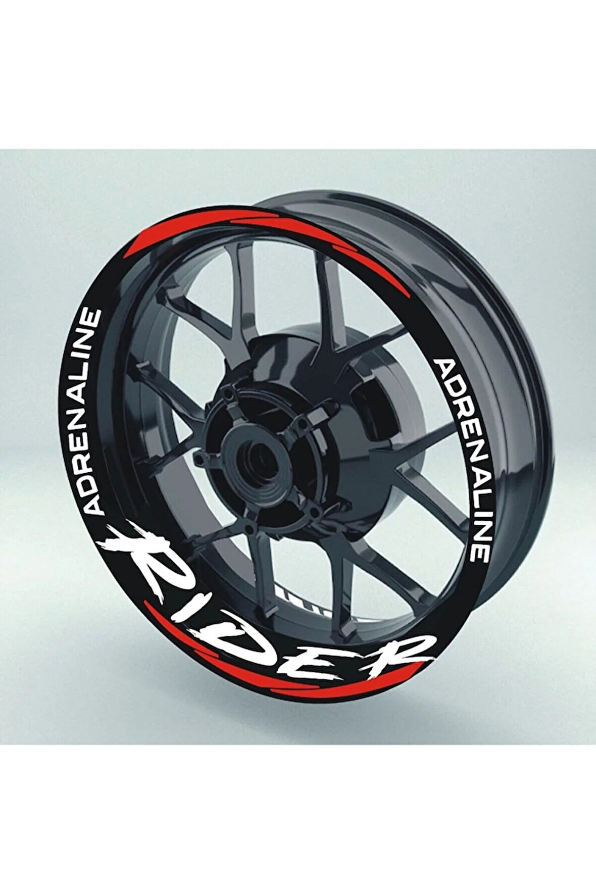 mixgiftzJant Şeridi Rider R25 Beyaz Yazı Kırmızı Şerit Sağ-Sol/Ön-Arka