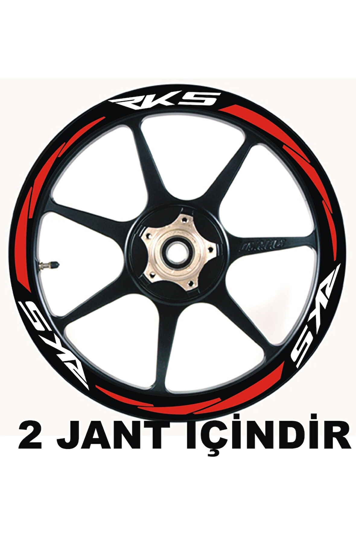 mixgiftzJant Şeridi Rks Beyaz Yazı Kırmızı Şerit Sağ-Sol/Ön-Arka