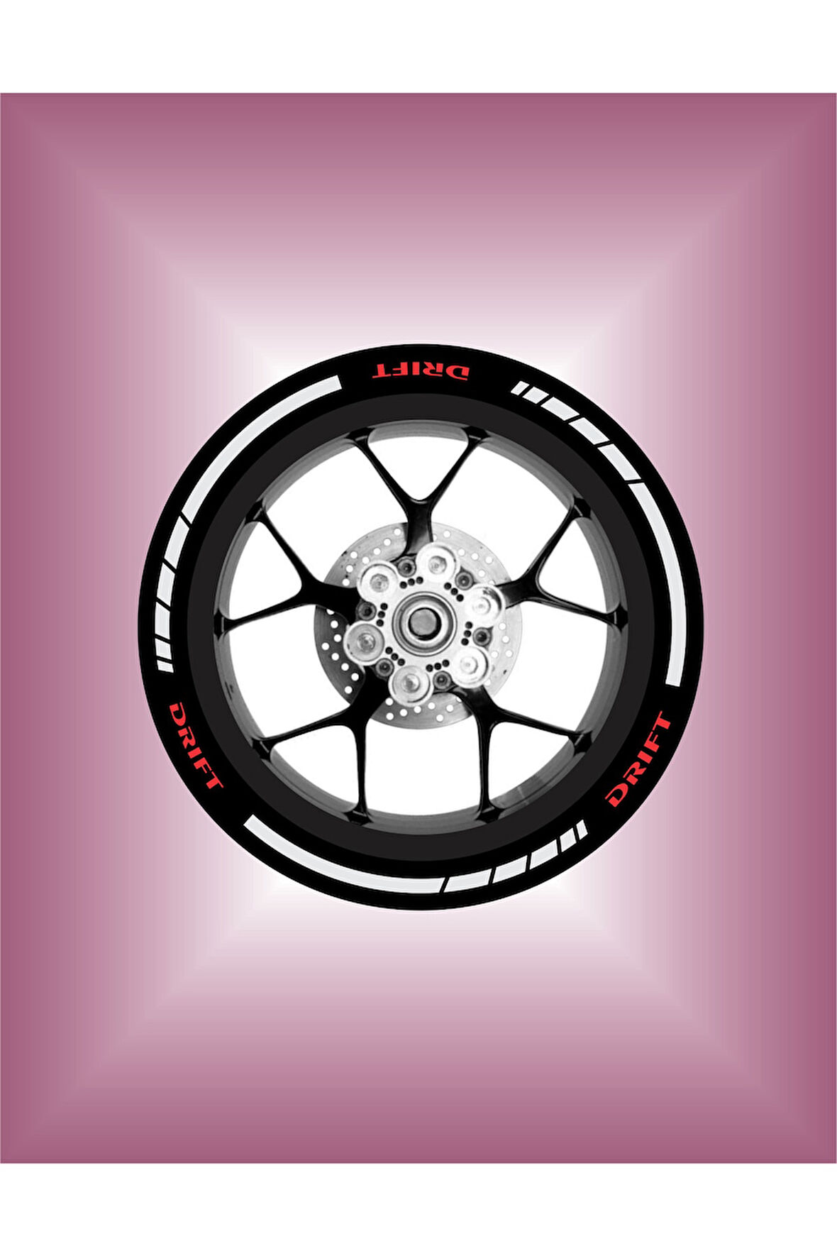 mixgiftzJant Şeridi Mondial Drift Uyumlu L Reklektif Beyaz Kırmızı Uyumlu Sağ-Sol/Ön-Arka