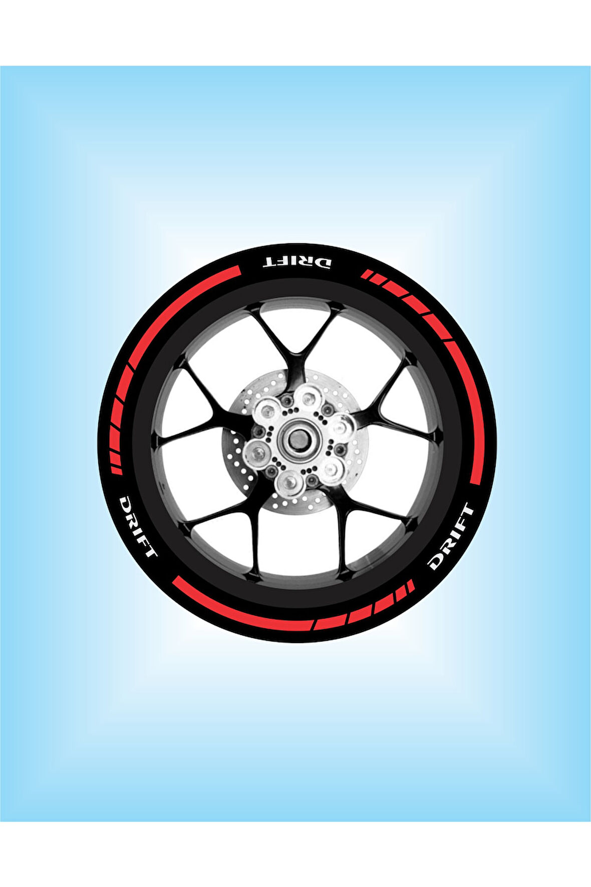 mixgiftzJant Şeridi Mondial Drift Uyumlu Uyumlu L Reklektif Kırmızı Beyaz Sağ-Sol/Ön-Arka