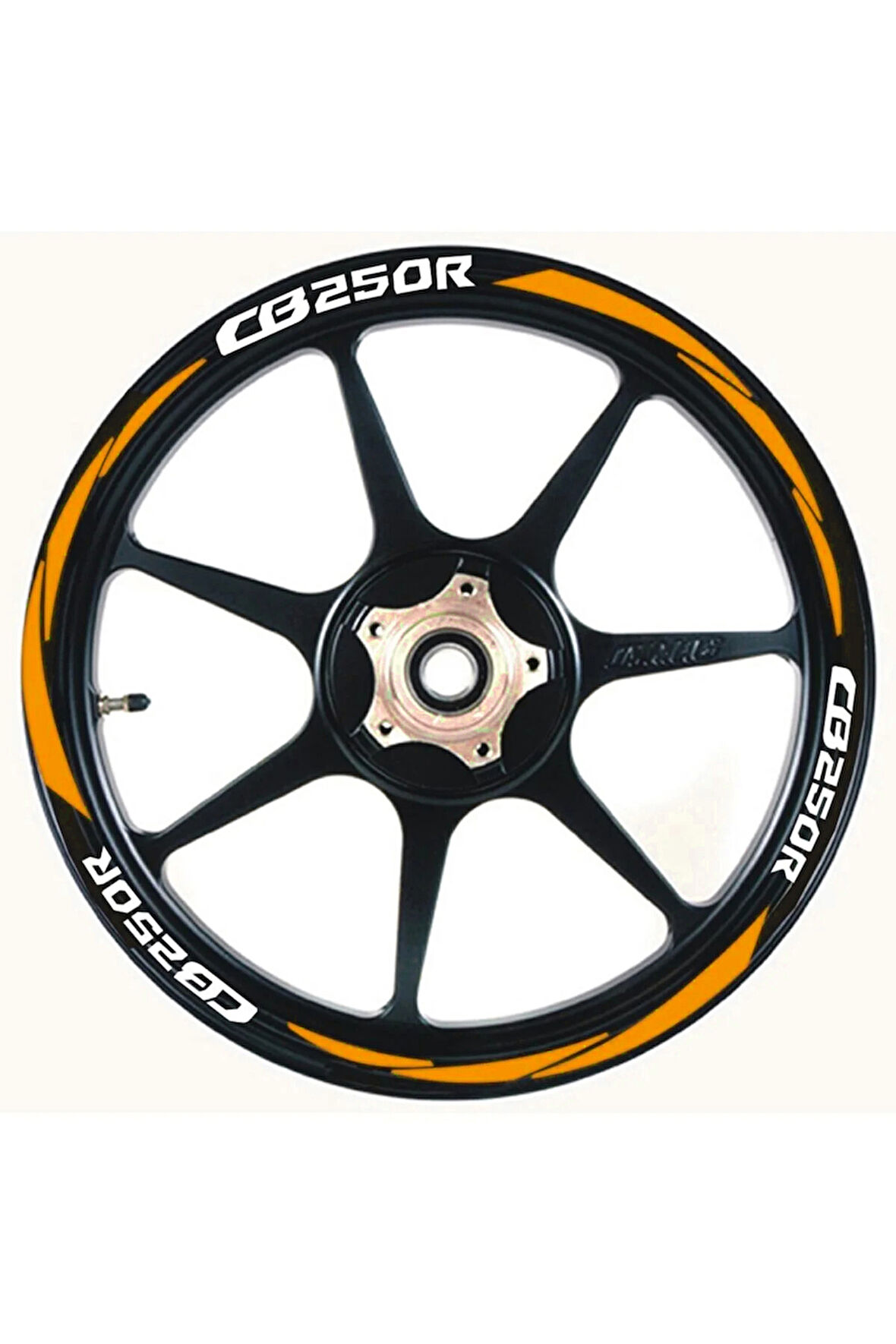 mixgiftzJant Şeridi Cb250R Uyumlu Beyaz-Turuncu Sağ-Sol/Ön-Arka