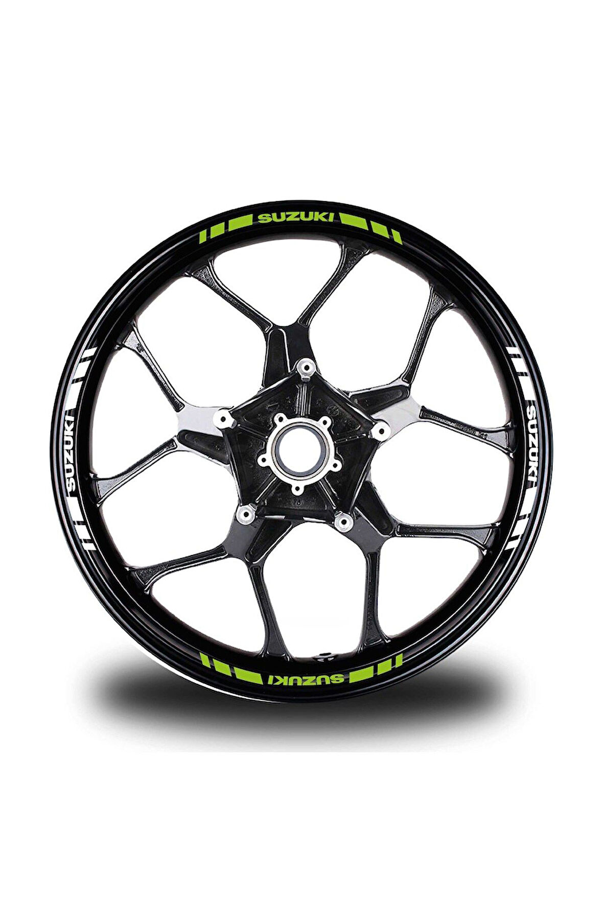 mixgiftzSuzukı Yazılı Kısa Dış Şerit 16'lı Çift Renk Jant Sticker Modeli