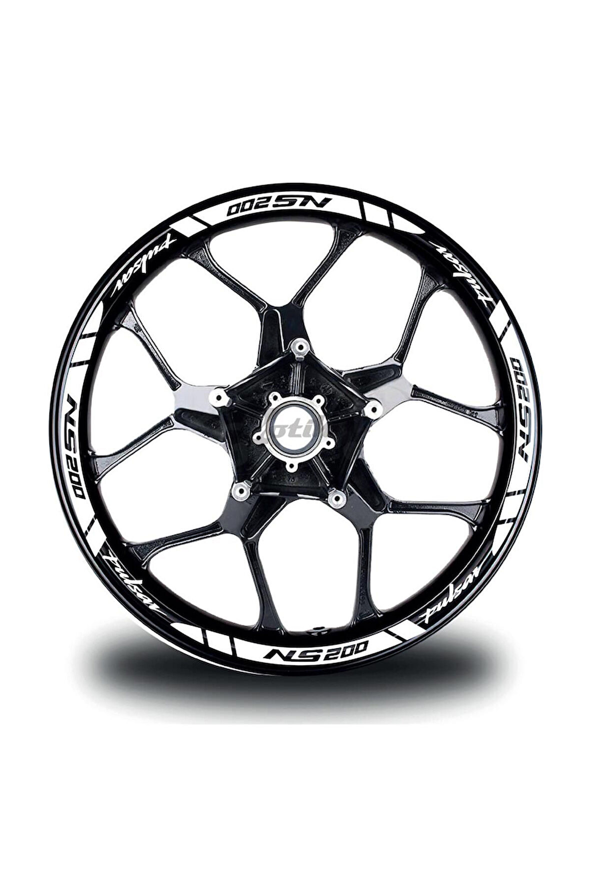 mixgiftzBajaj Pulsar Ns200 Iç Dış Yazılı Motosiklet Jant Sticker Etiket Modeli