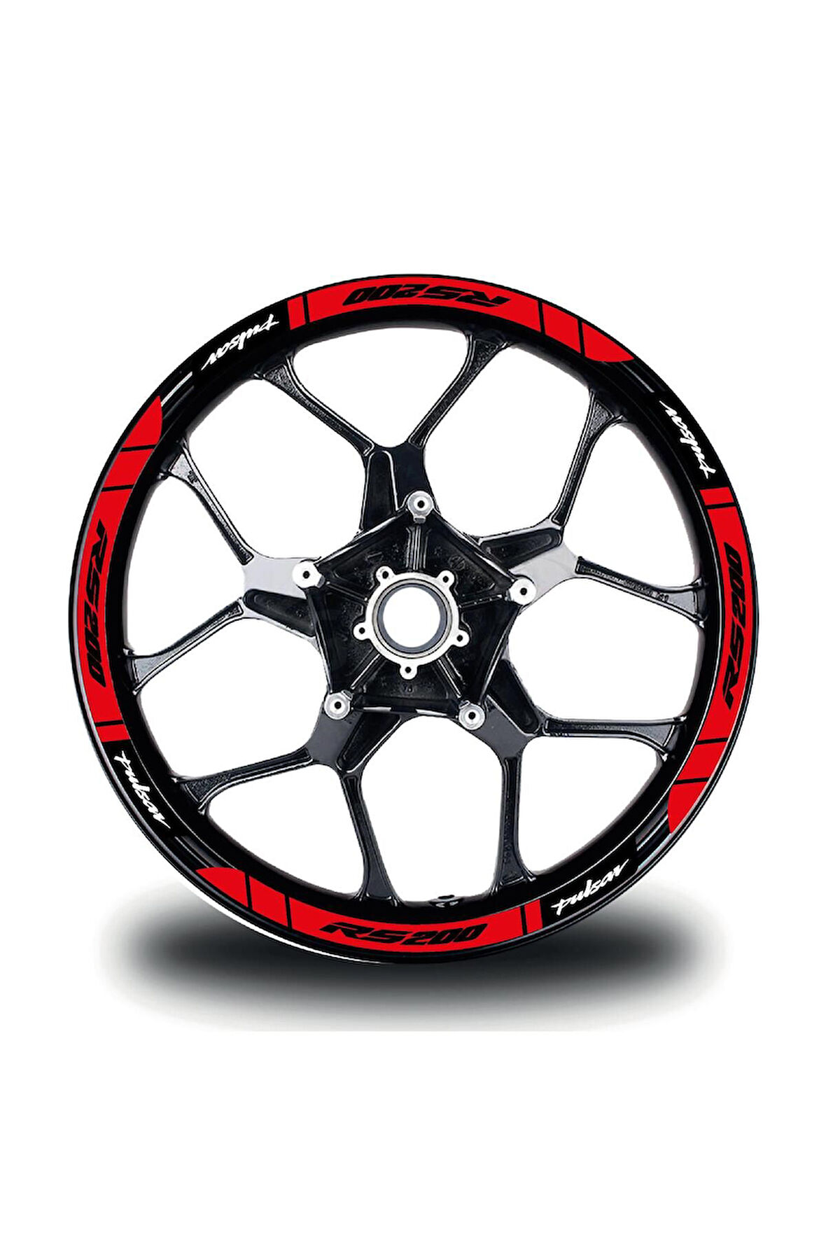 mixgiftzBajaj RS200 Jant Sticker Baskılı Kırmızı Etiket Modeli