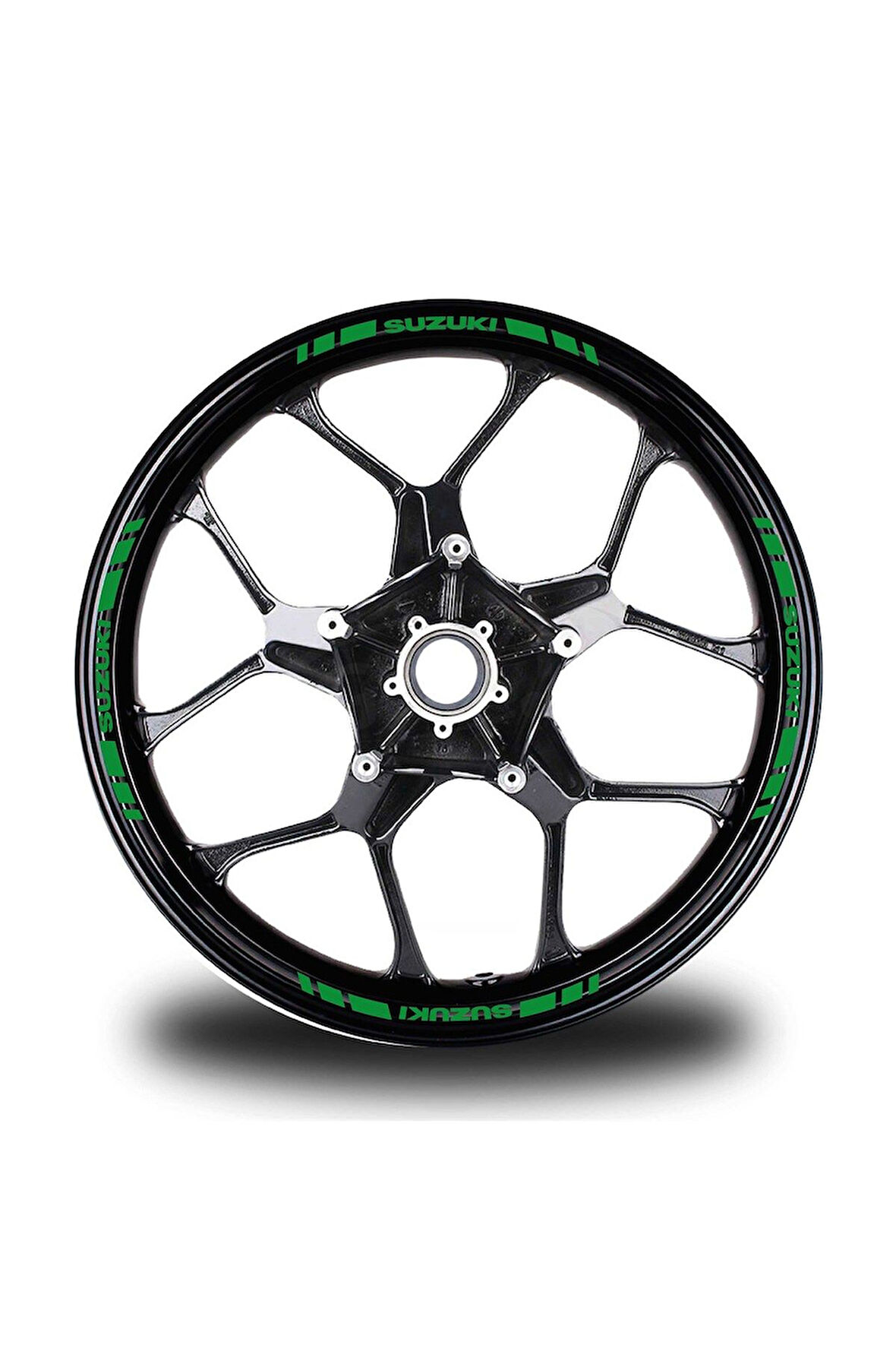 mixgiftzSuzukı Yazılı Kısa Dış Şerit 16'lı Tek Renk Jant Sticker Modeli