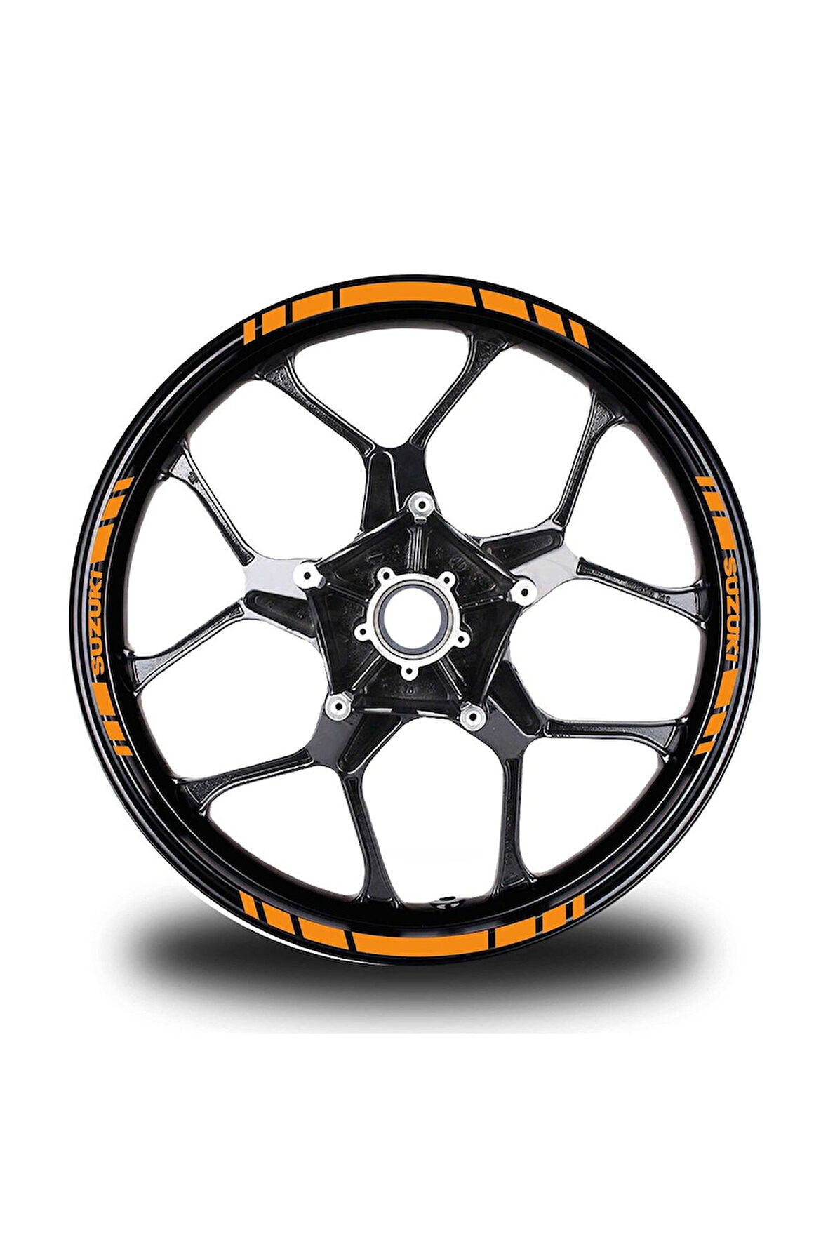 mixgiftzSuzukı Yazılı Kısa Yazısız Kısa Dış Şerit 16'lı Tek Renk Jant Sticker Modeli