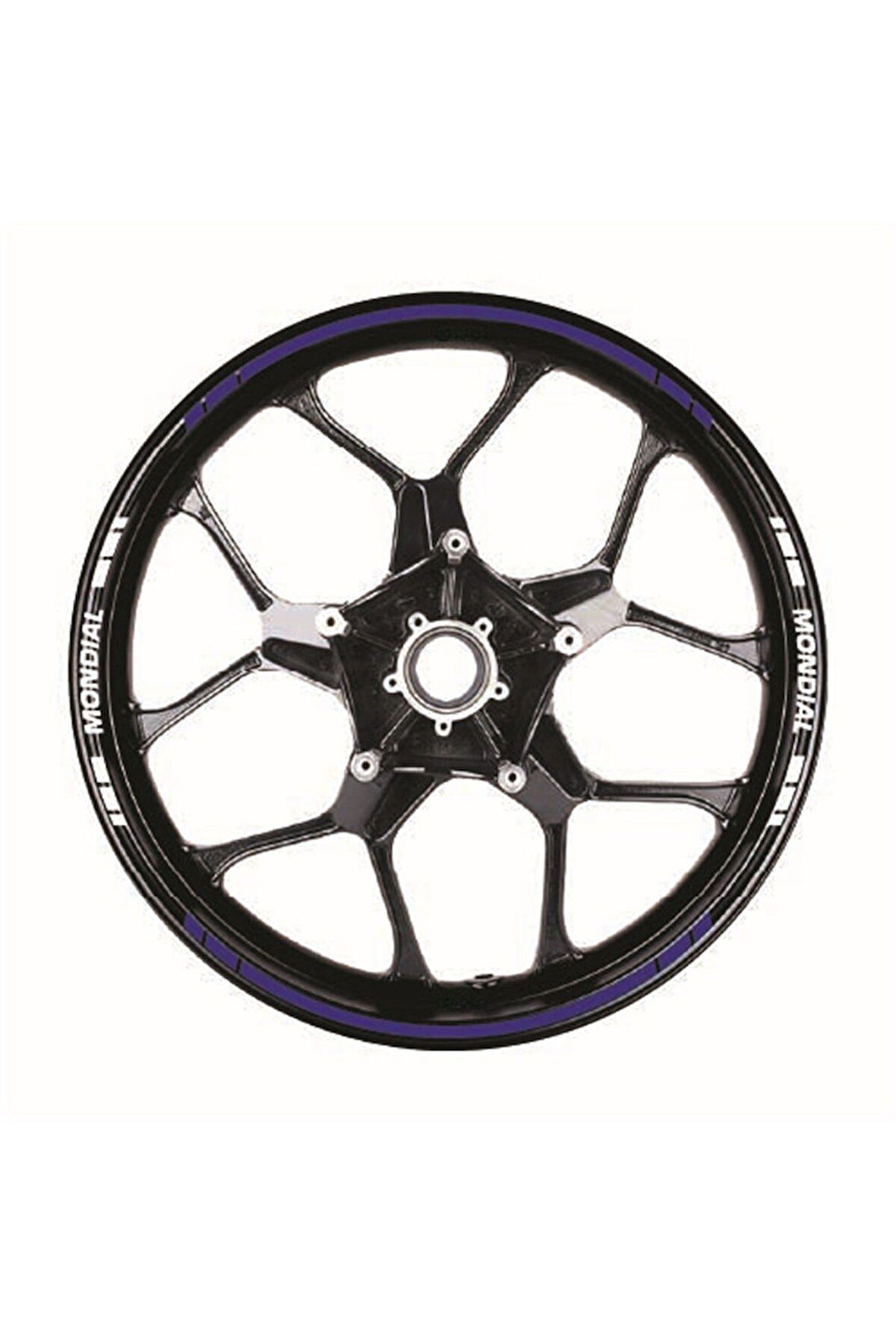 mixgiftzYazısız Uzun Mondial Yazılı Kısa Kesikli 16 Lı Çift Renk Jant Sticker Etiket