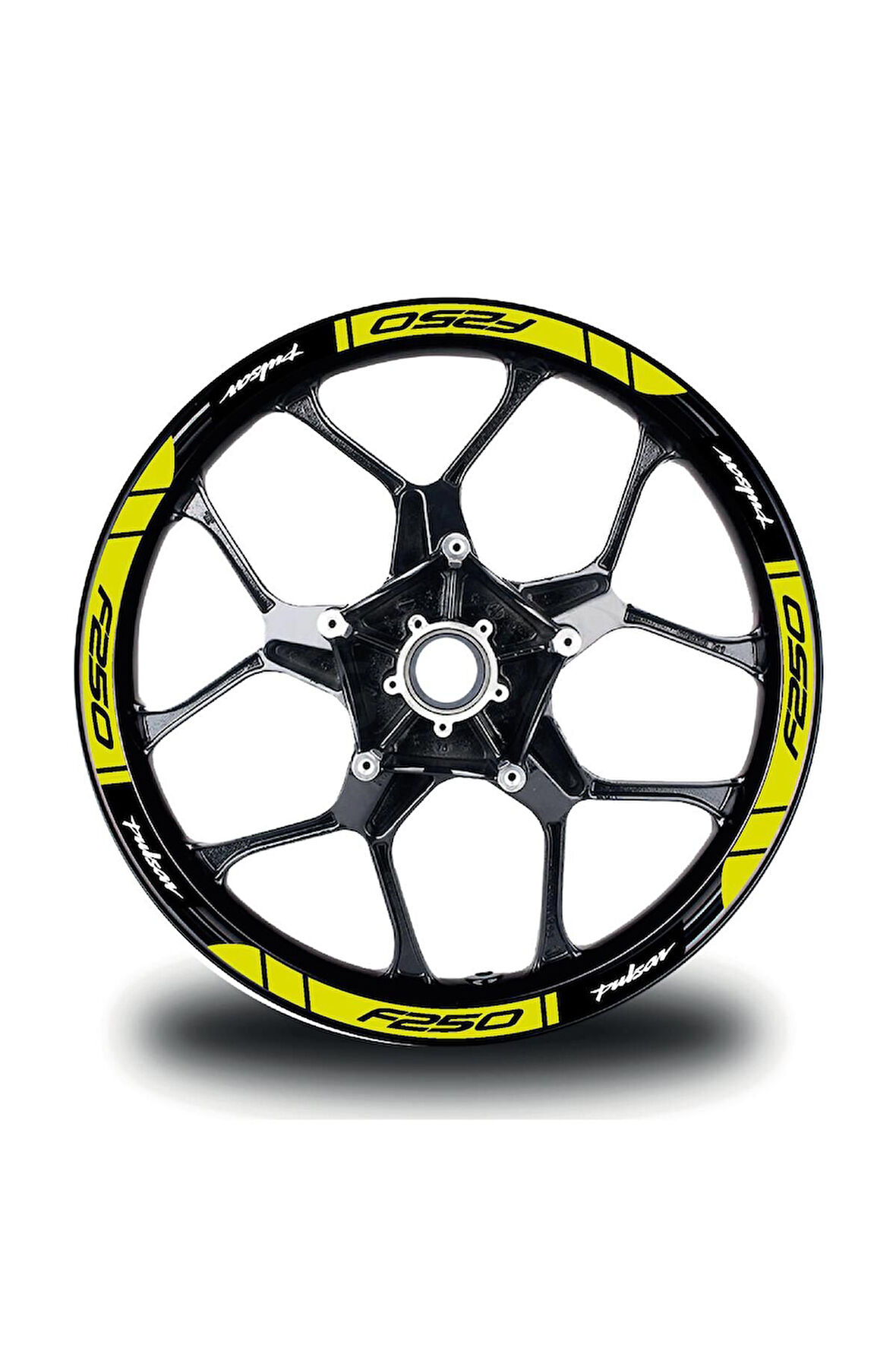 mixgiftzBajaj F250 Jant Sticker Baskılı Neon Yeşil (Sarı) Etiket Modeli