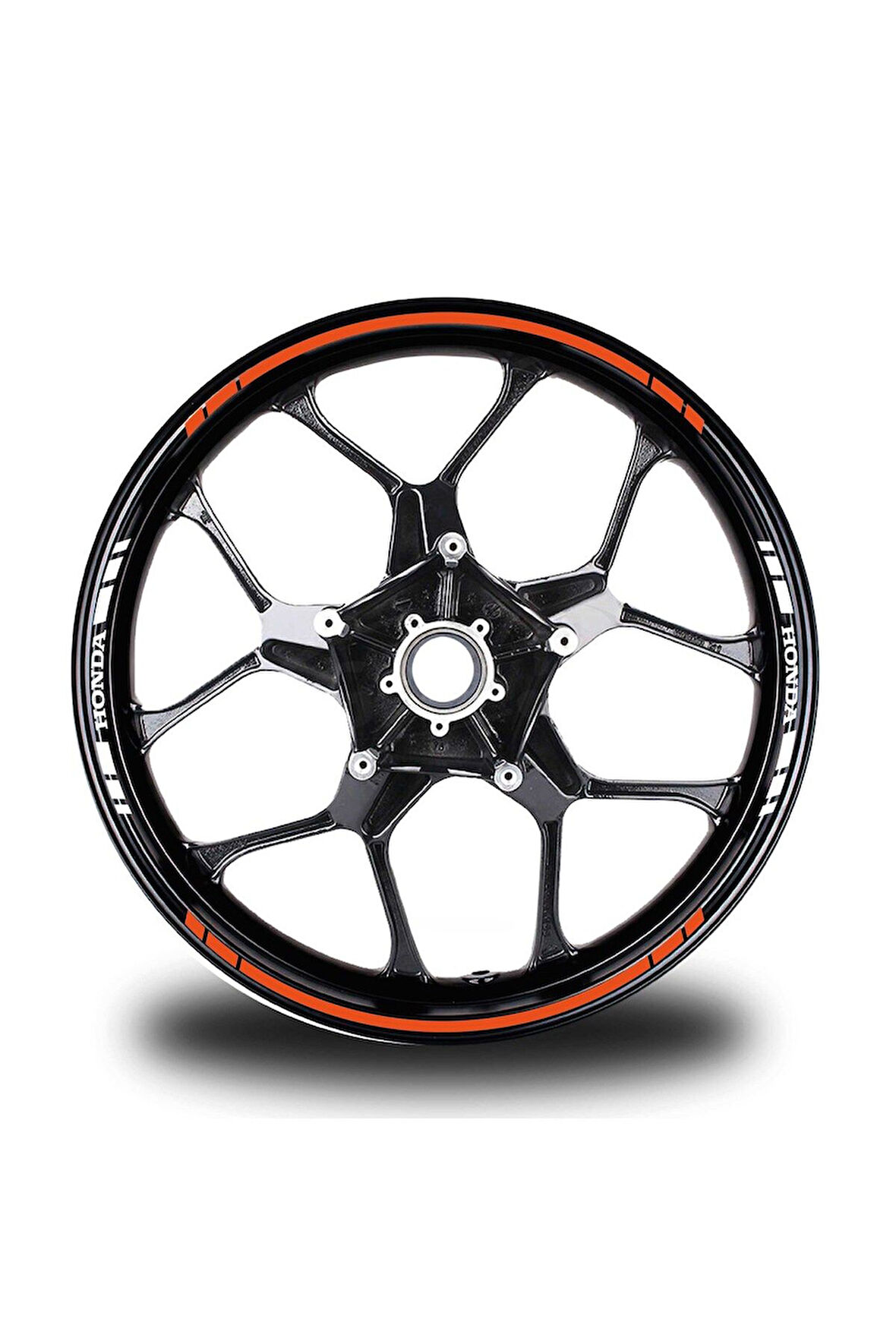 mixgiftzYazısız Uzun  Honda Yazılı Kısa Kesikli 16 Lı Çift Renk Jant Sticker Etiket