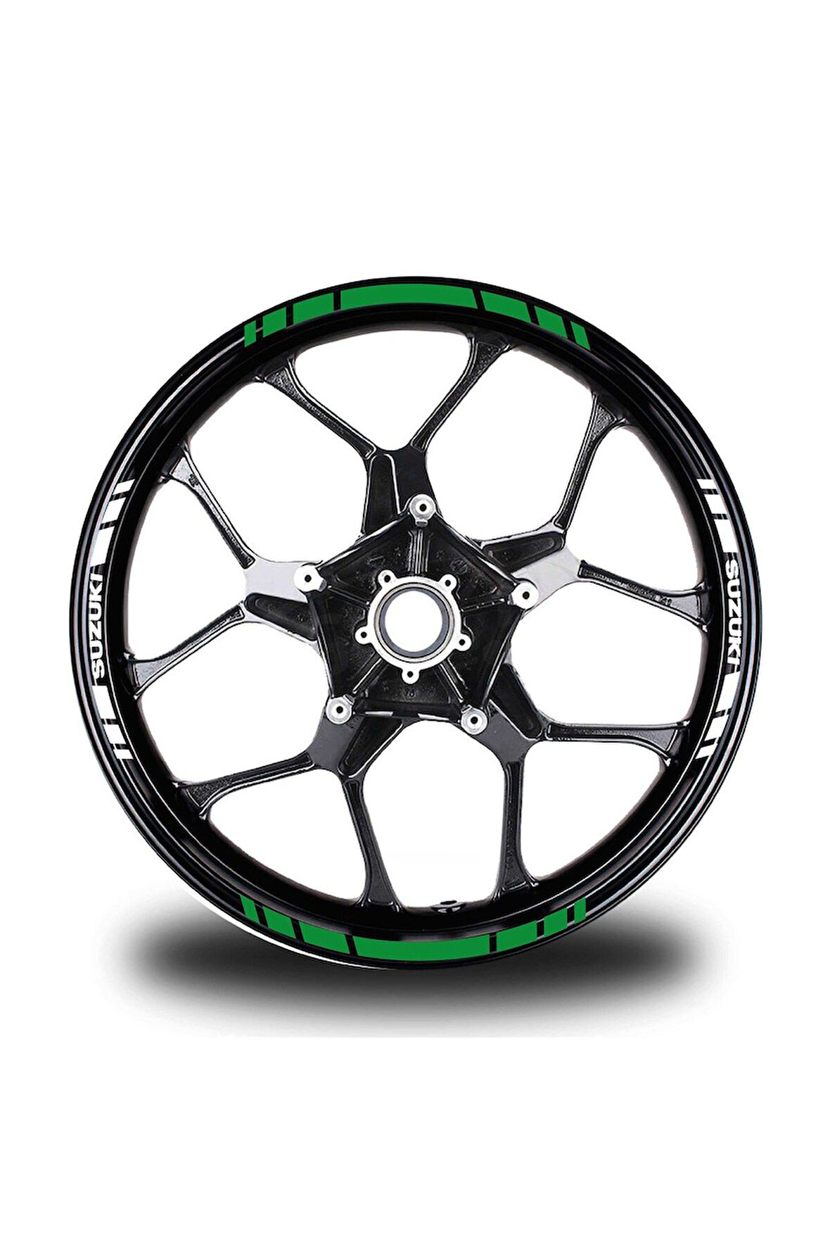 mixgiftzSuzukı Yazılı Kısa Yazısız Kısa Dış Şerit 16'lı Çift Renk Jant Sticker Modeli