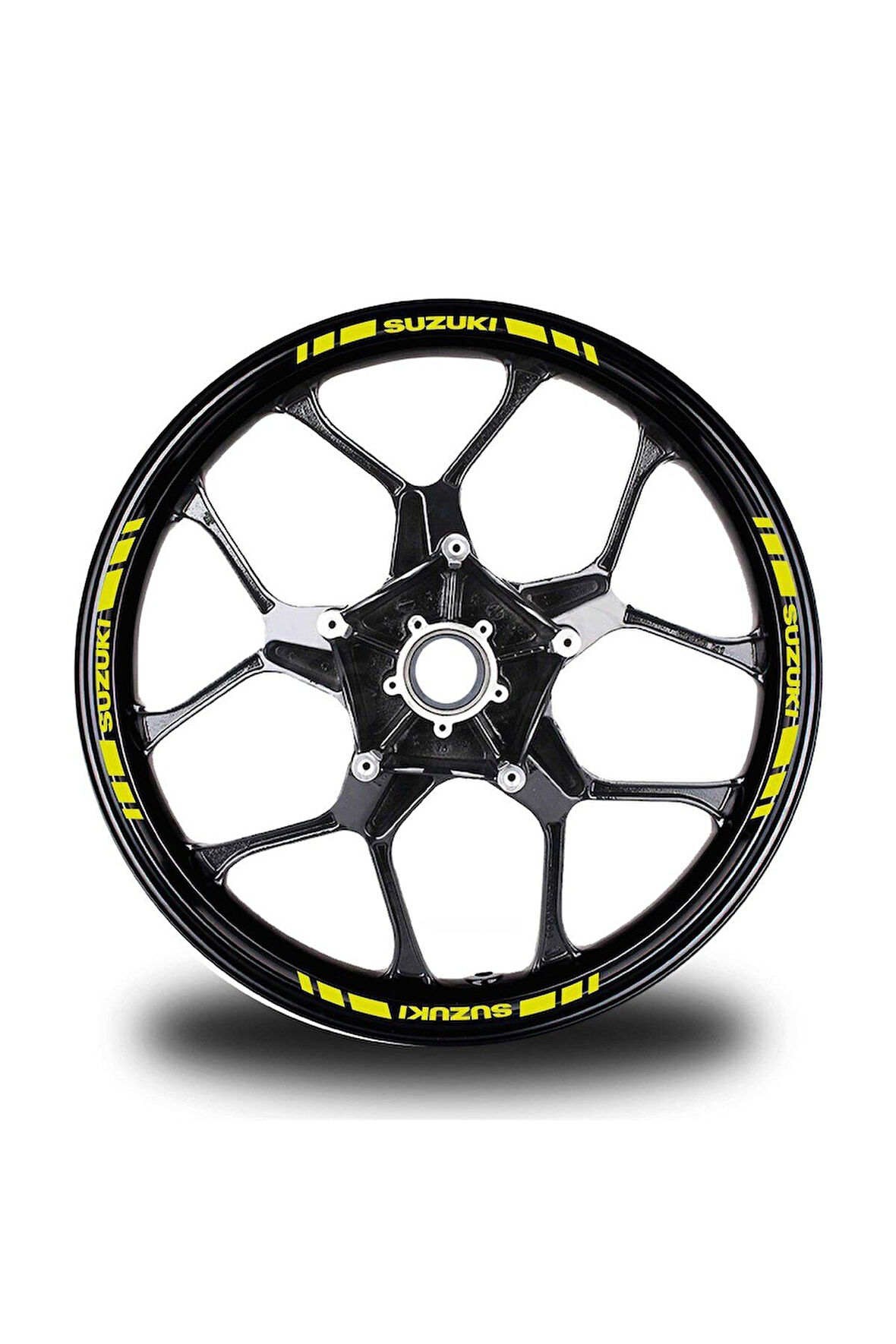 mixgiftzSuzukı Yazılı Kısa Dış Şerit 16'lı Tek Renk Jant Sticker Modeli