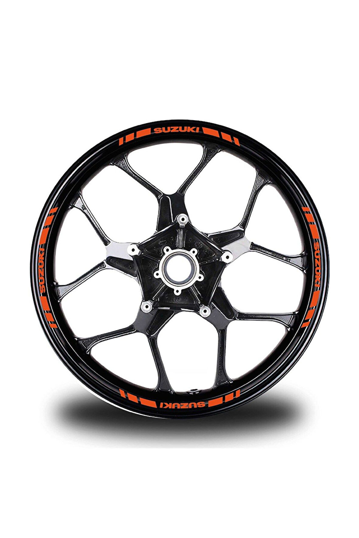 mixgiftzSuzukı Yazılı Kısa Dış Şerit 16'lı Tek Renk Jant Sticker Modeli