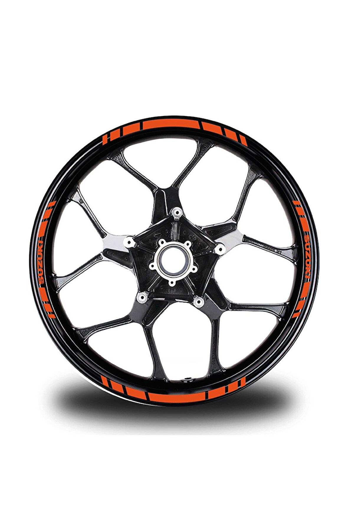 mixgiftzSuzukı Yazılı Kısa Yazısız Kısa Dış Şerit 16'lı Tek Renk Jant Sticker Modeli