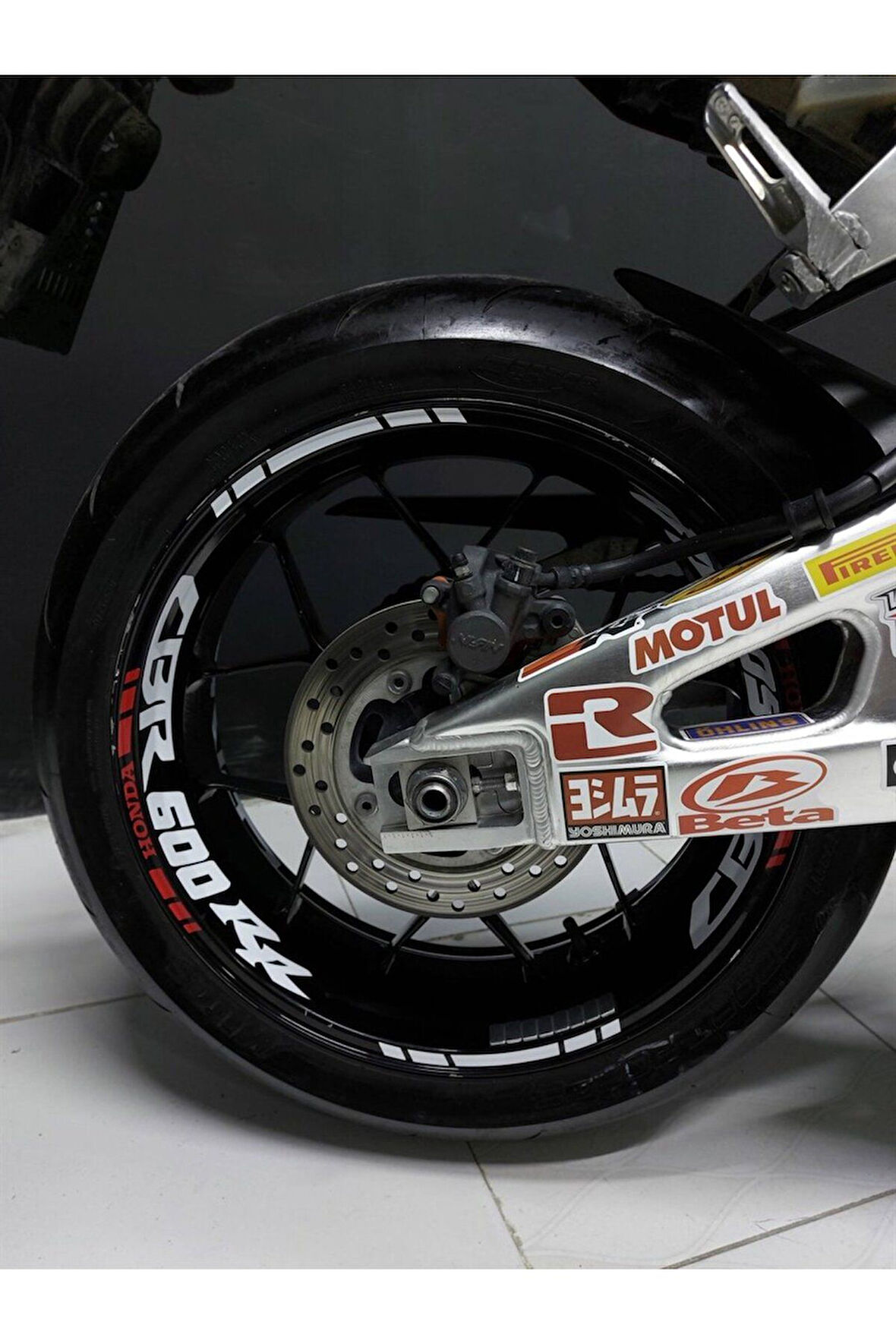 mixgiftzHonda 600RR Jant İçi Yazılı İki Renk Jant Sticker Etiket Modeli
