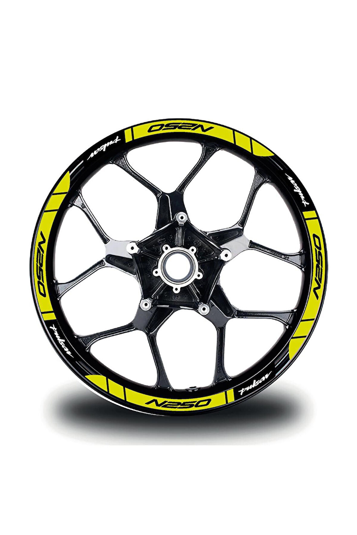 mixgiftzBajaj N250 Jant Sticker Baskılı Neon Yeşil (Sarı) Etiket Modeli