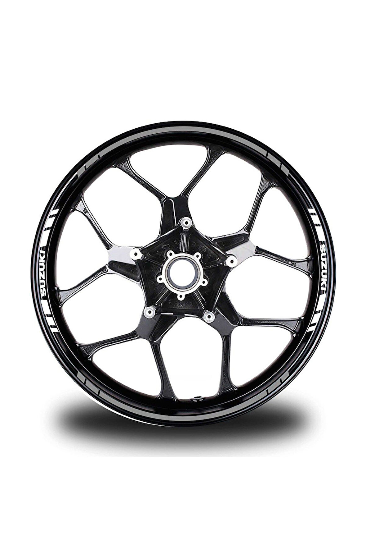 mixgiftzSuzukı Yazılı Kısa Yazısız Uzun Dış Şerit 16'lı Çift Renk Jant Sticker Modeli