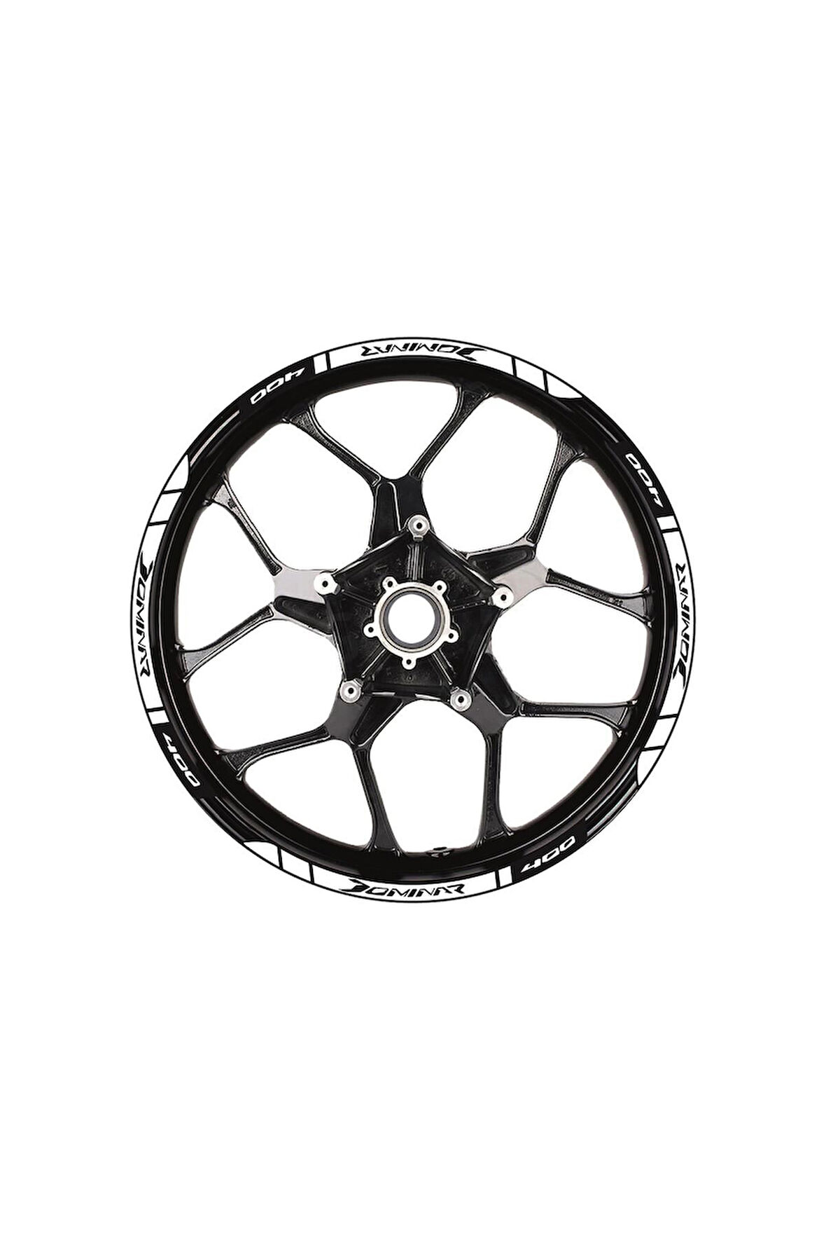 mixgiftzBajaj Dominar 400 Baskılı Jant Dışı Şerit Motosiklet Sticker Etiket Modeli Beyaz