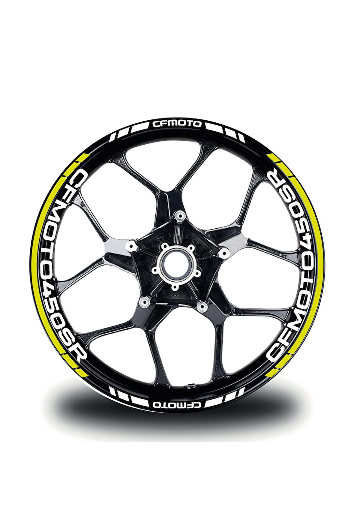 mixgiftzCfmoto 450sr Jant Sticker Iç Dış Yazılı Neon Yeşil (SARI)