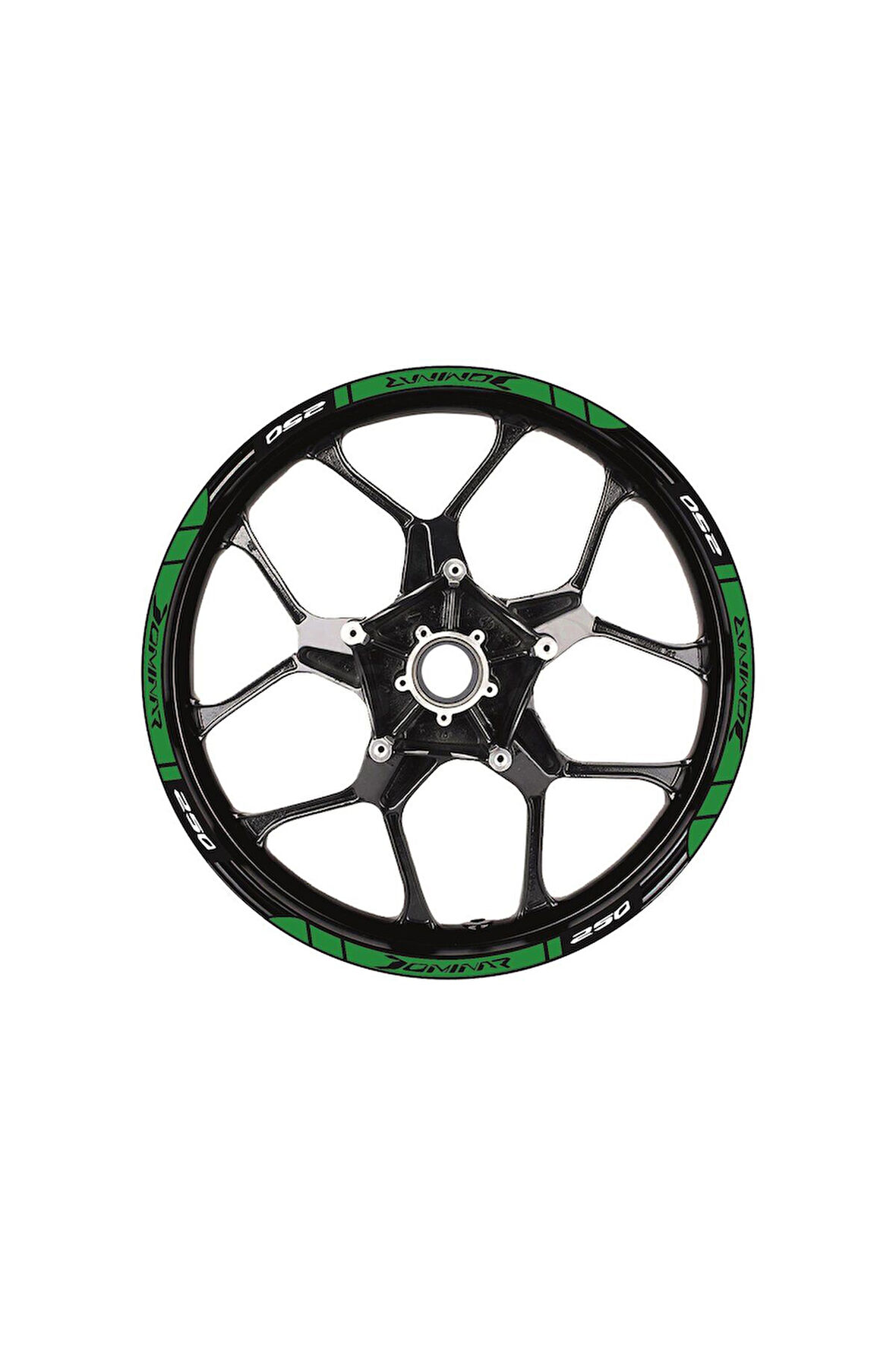 mixgiftzBajaj Dominar 250 Baskılı Jant Dışı Şerit Motosiklet Sticker Etiket Modeli Yeşil