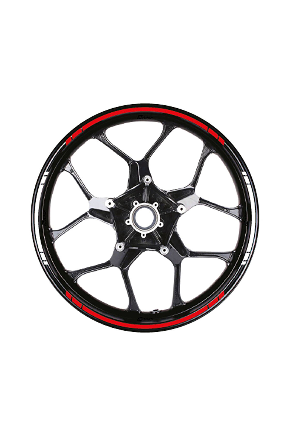 mixgiftzYazısız Çift Renk Şerit Jant Sticker Modeli