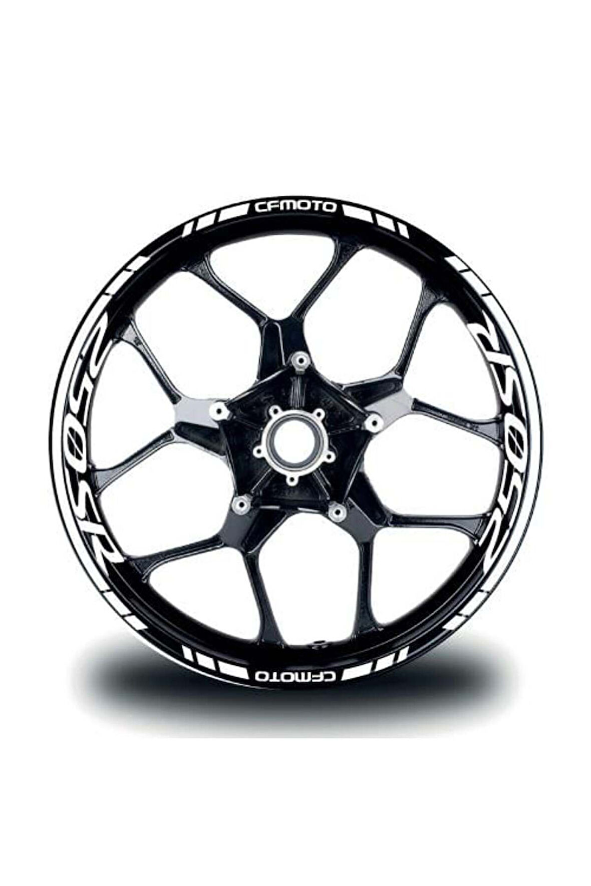 mixgiftzCFMOTO 250SR Jant Sticker İç & Dış Takım Etiket Modeli Beyaz