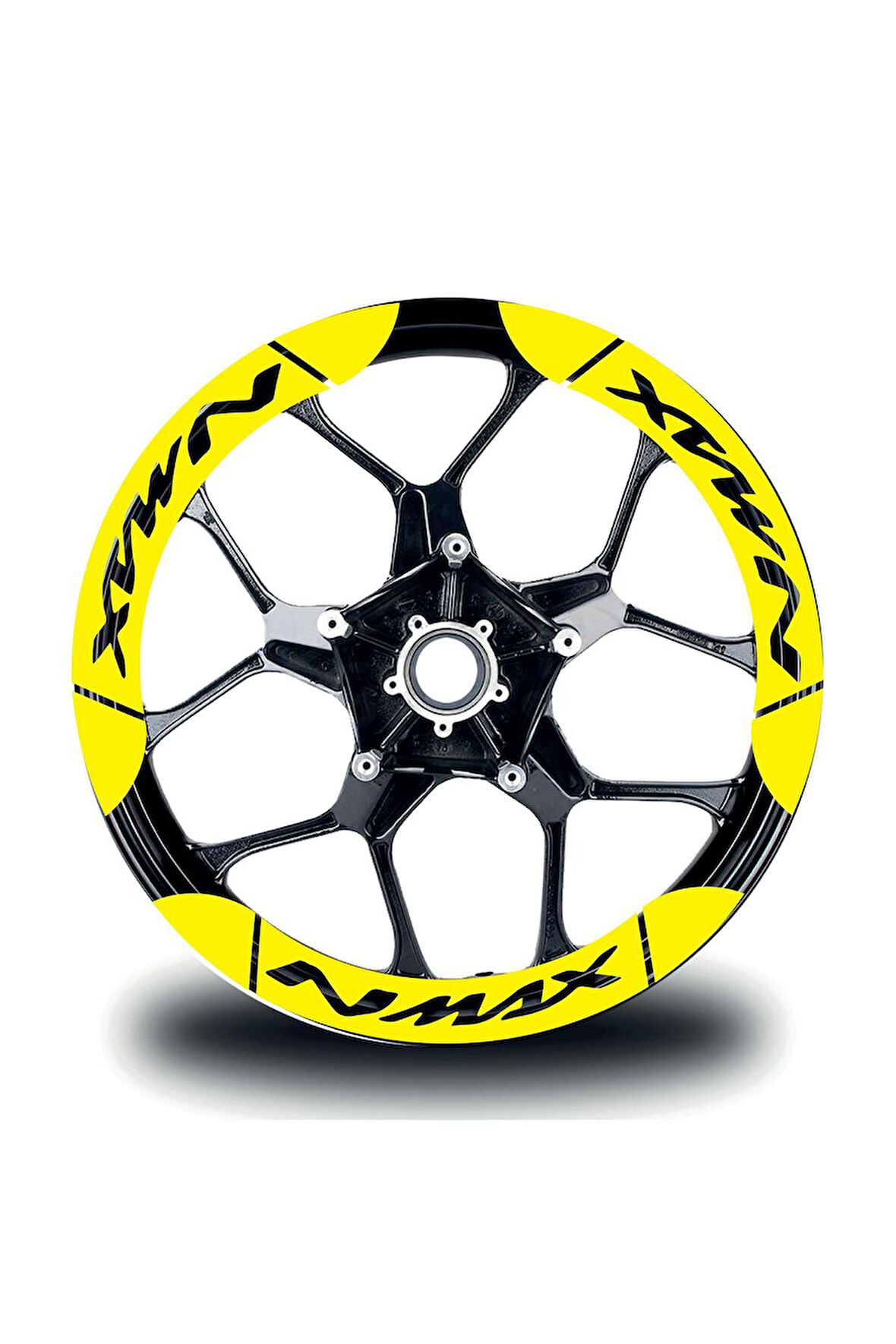 mixgiftzYAMAHA Nmax İç & Dış Jant Sticker Etiket Modeli Açık Sarı