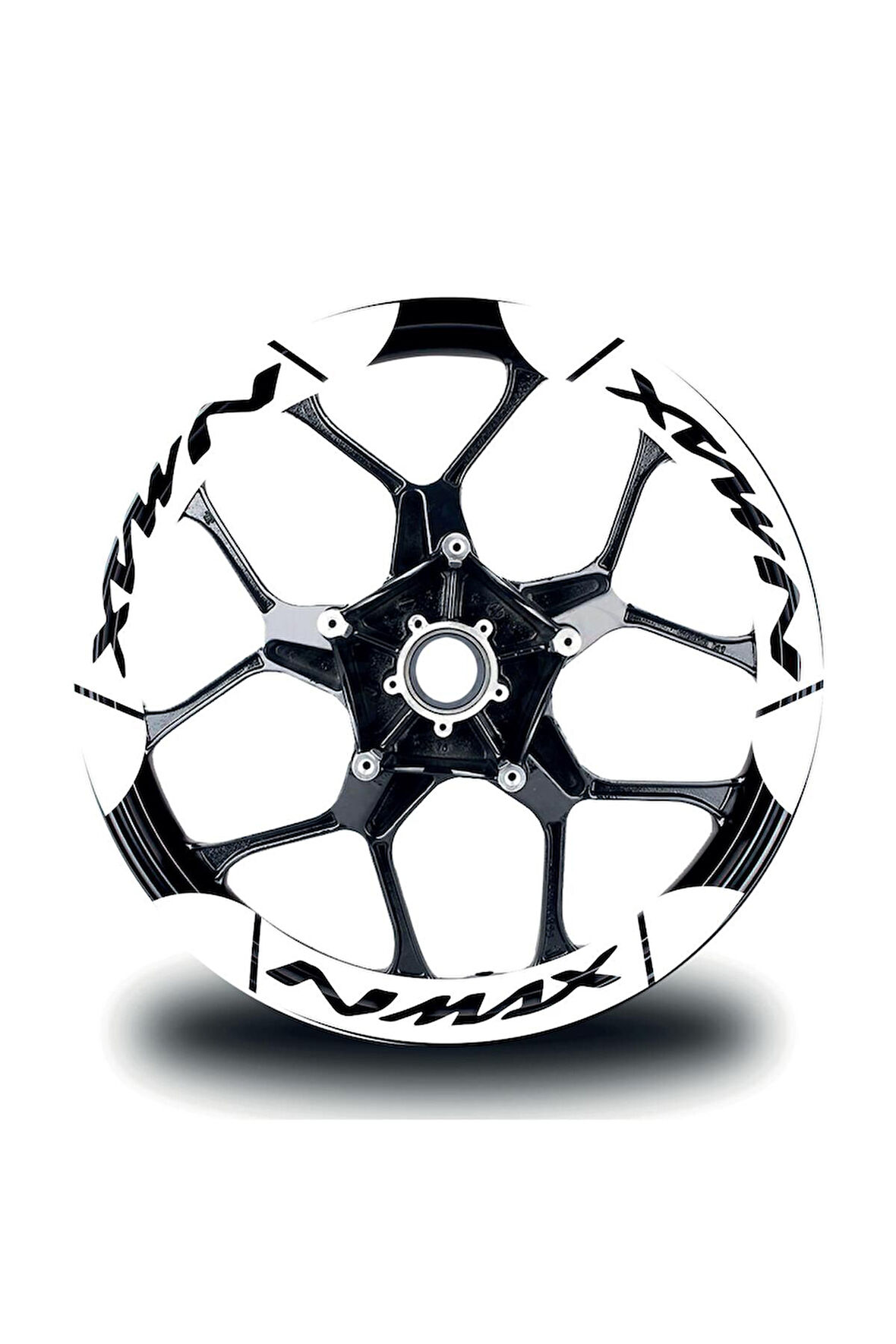 mixgiftzYAMAHA Nmax İç & Dış Jant Sticker Etiket Modeli Beyaz