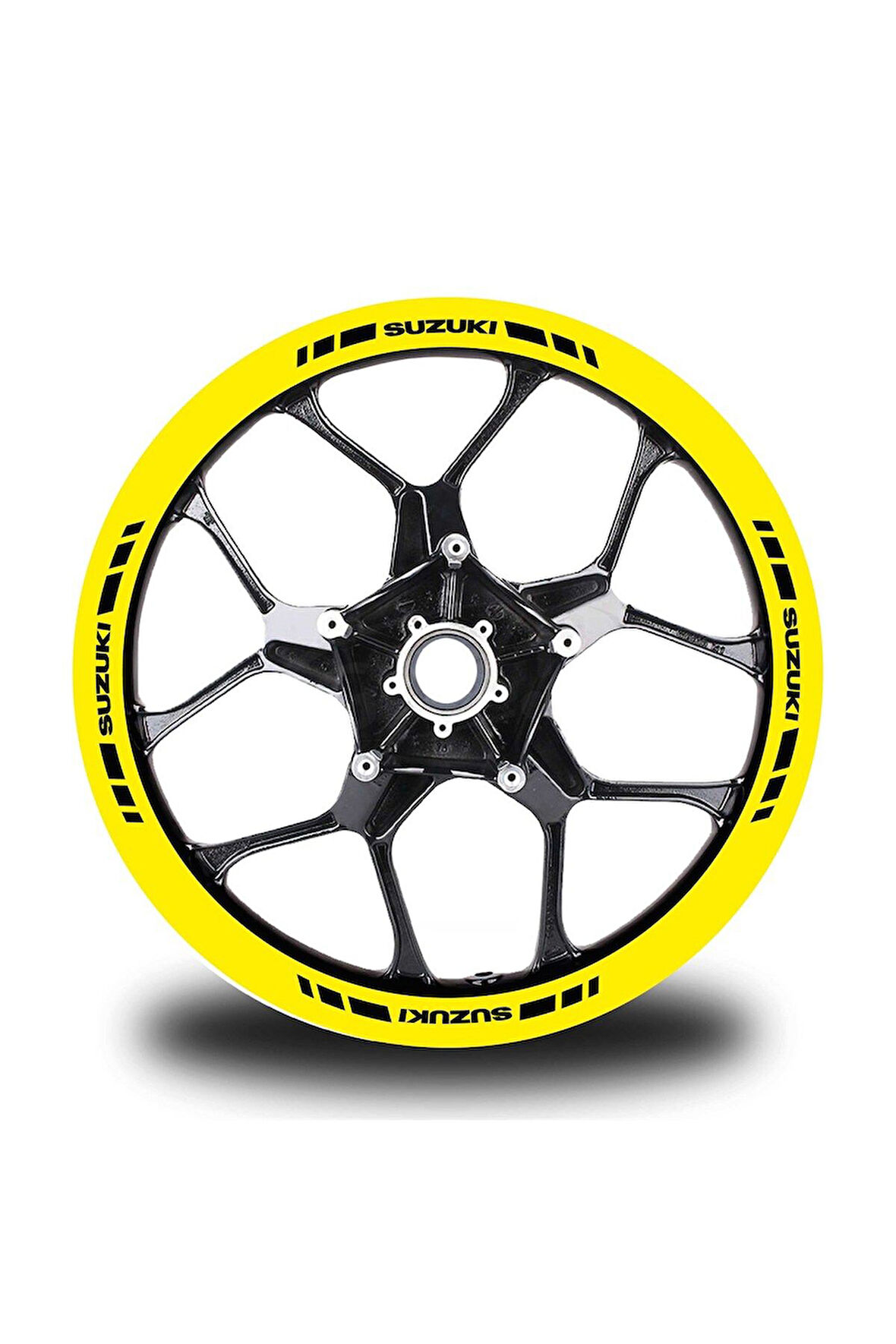 mixgiftzSuzukı Yazılı Kısa Dış Şerit 16'lı Tek Renk Jant Sticker Modeli