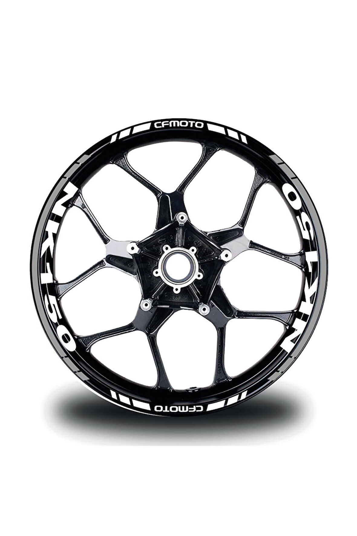 mixgiftzCFMOTO 150NK Takım Jant Sticker Etiket Modeli Gri Renk