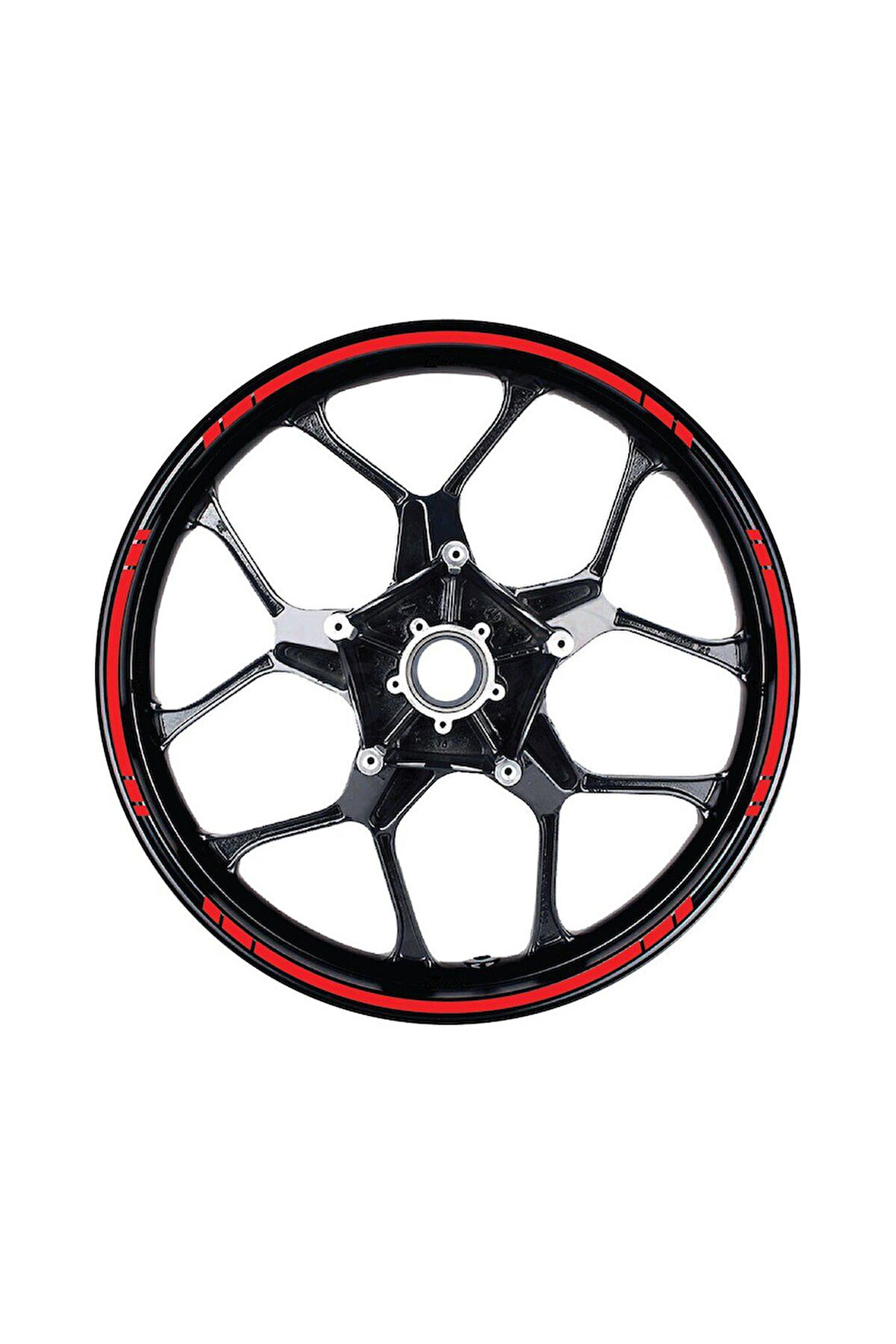 mixgiftzYazısız Uzun Kısa Kesikli Tek Renk 16'lı Jant Sticker Modeli