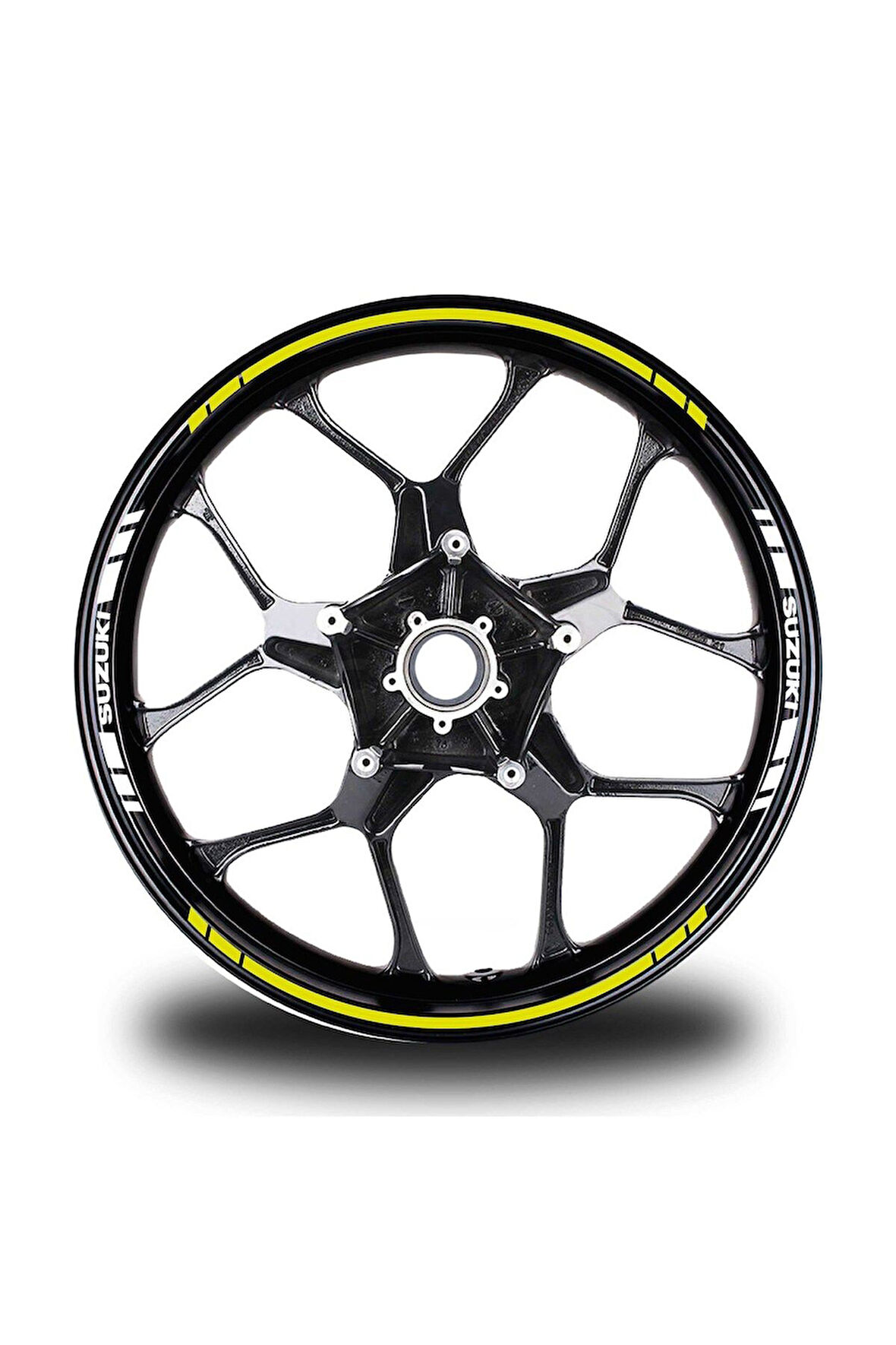 mixgiftzSuzukı Yazılı Kısa Yazısız Uzun Dış Şerit 16'lı Çift Renk Jant Sticker Modeli