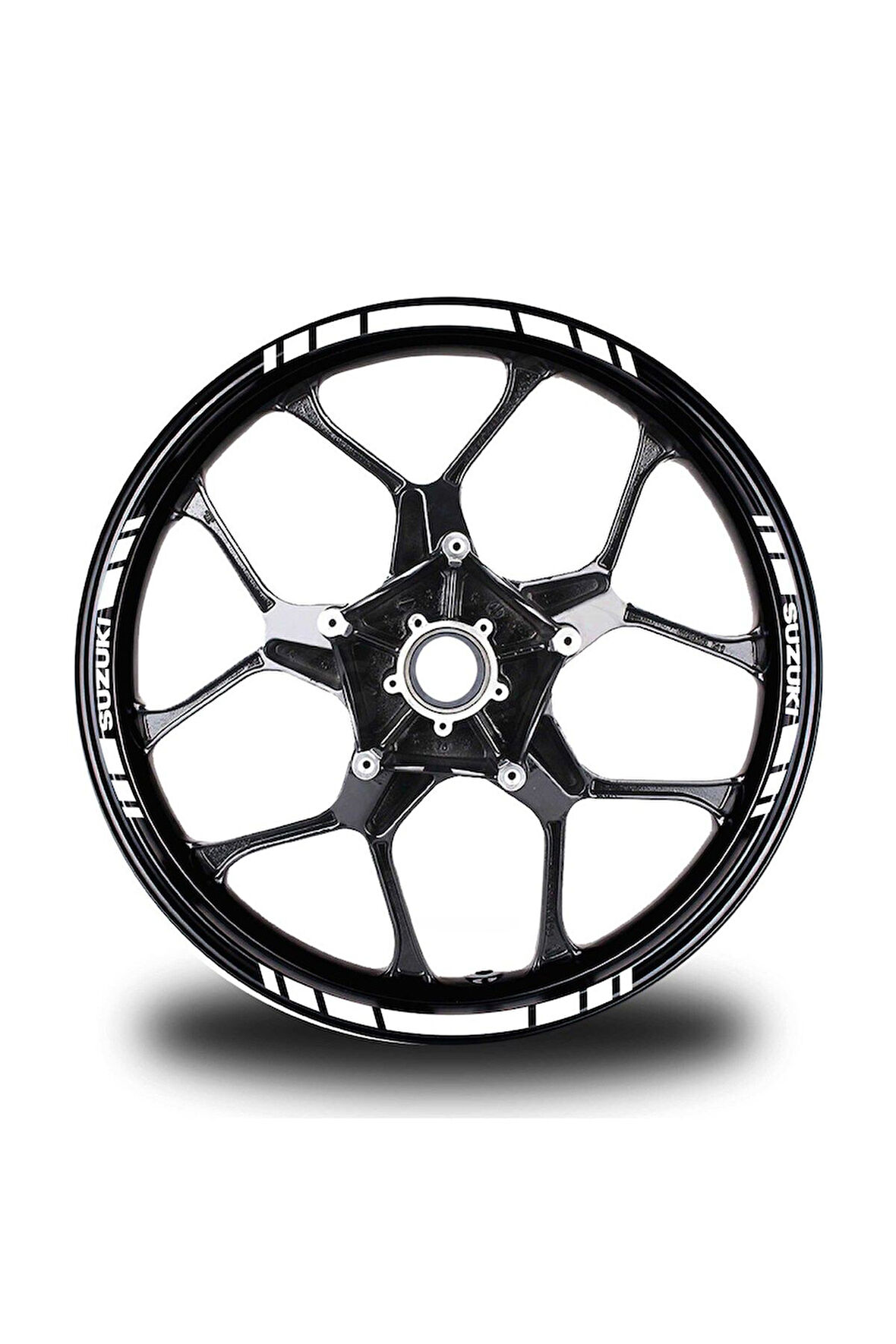 mixgiftzSuzukı Yazılı Kısa Yazısız Kısa Dış Şerit 16'lı Tek Renk Jant Sticker Modeli