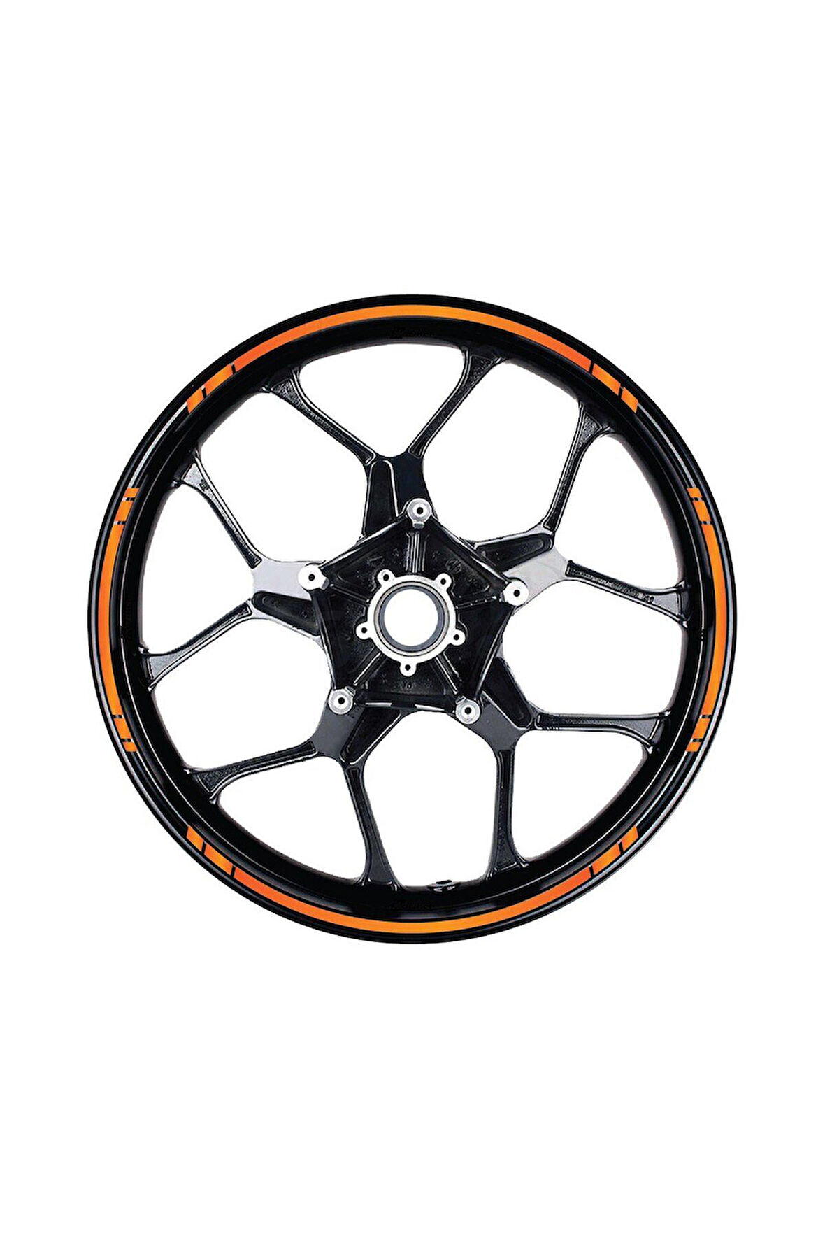 mixgiftzYazısız Uzun Kısa Kesikli Tek Renk 16'lı Jant Sticker Modeli