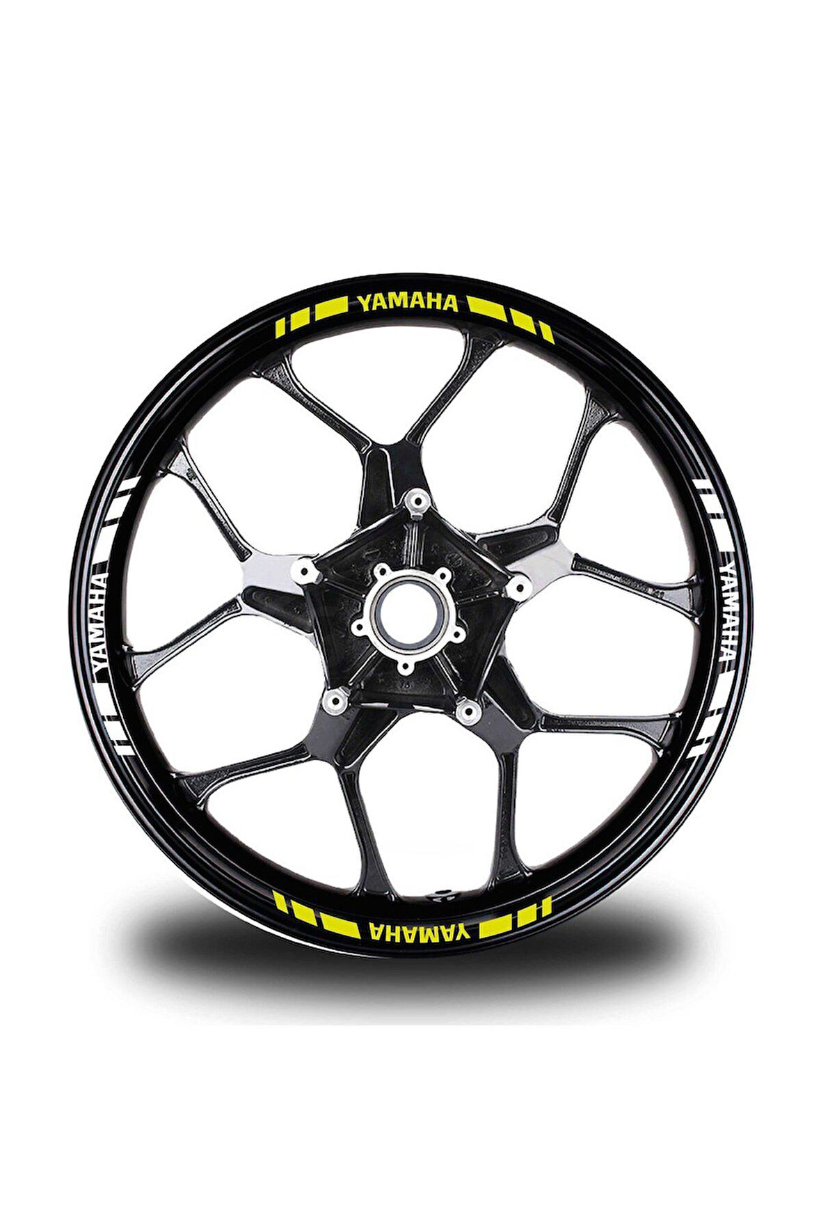 mixgiftzYamaha Yazılı Kısa Dış Şerit 16'lı Çift Renk Jant Sticker Modeli