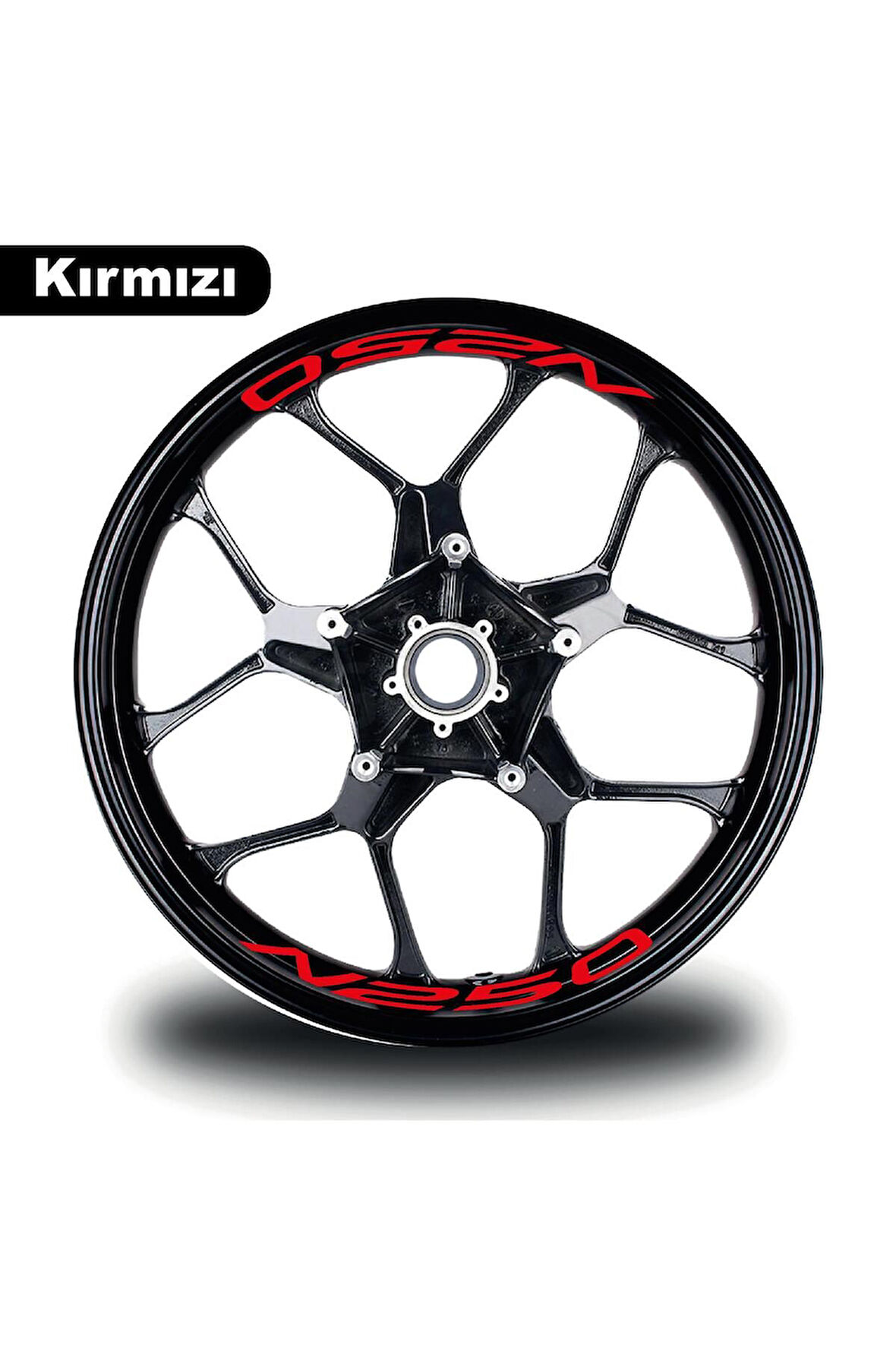 mixgiftzBajaj N250 Jant İçi Yazı Sticker Modeli Kırmızı
